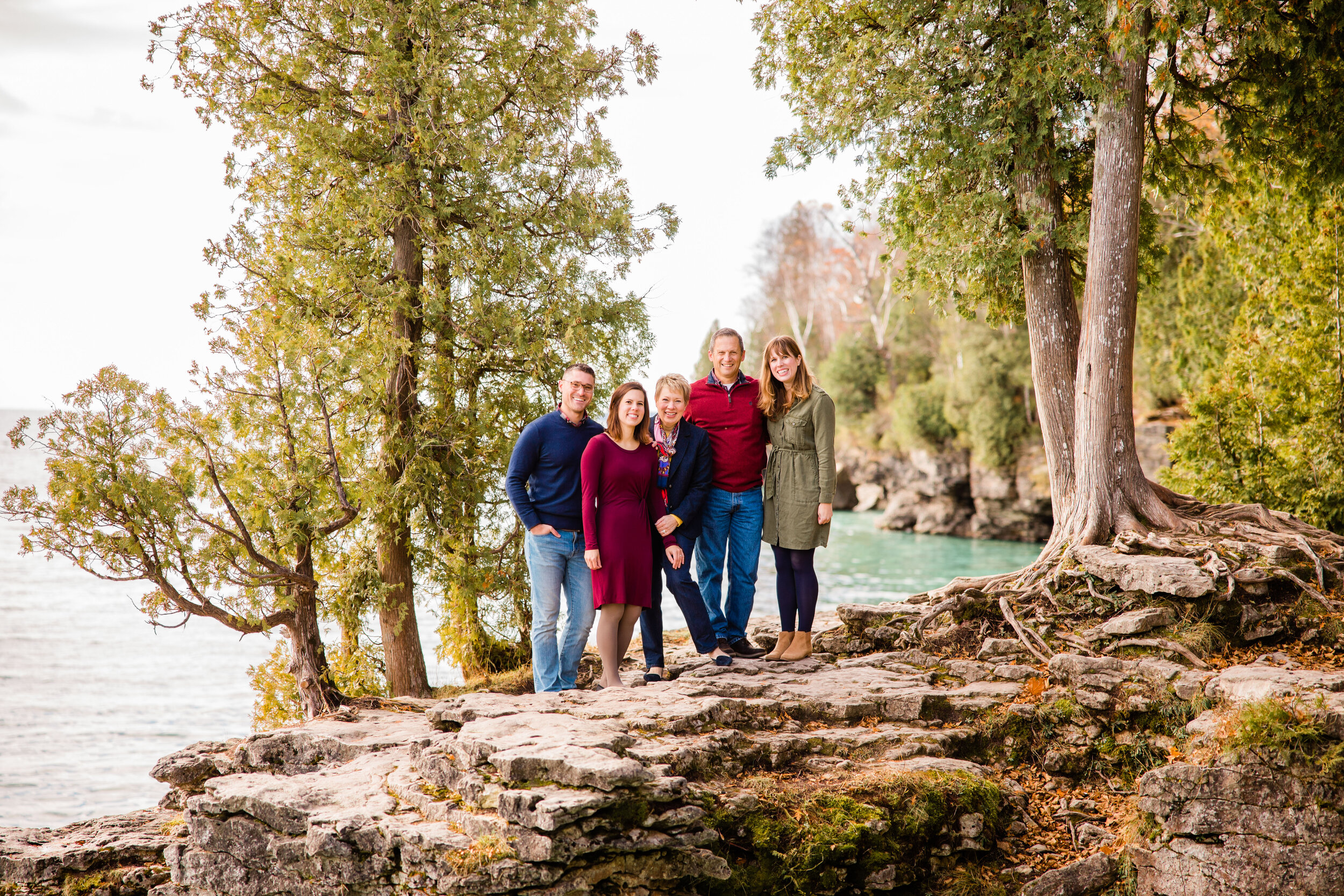 Cave Point County Park | All Grown Up Family Session