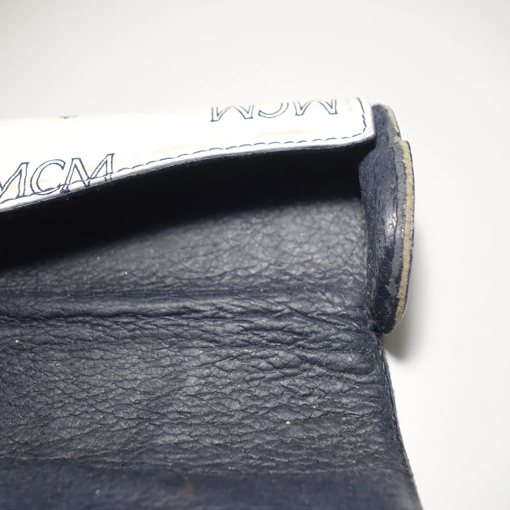 Vintage MCM White Monogram Visetos Coated Canvas Eyeglasses Case, Size Small MCM main image 4