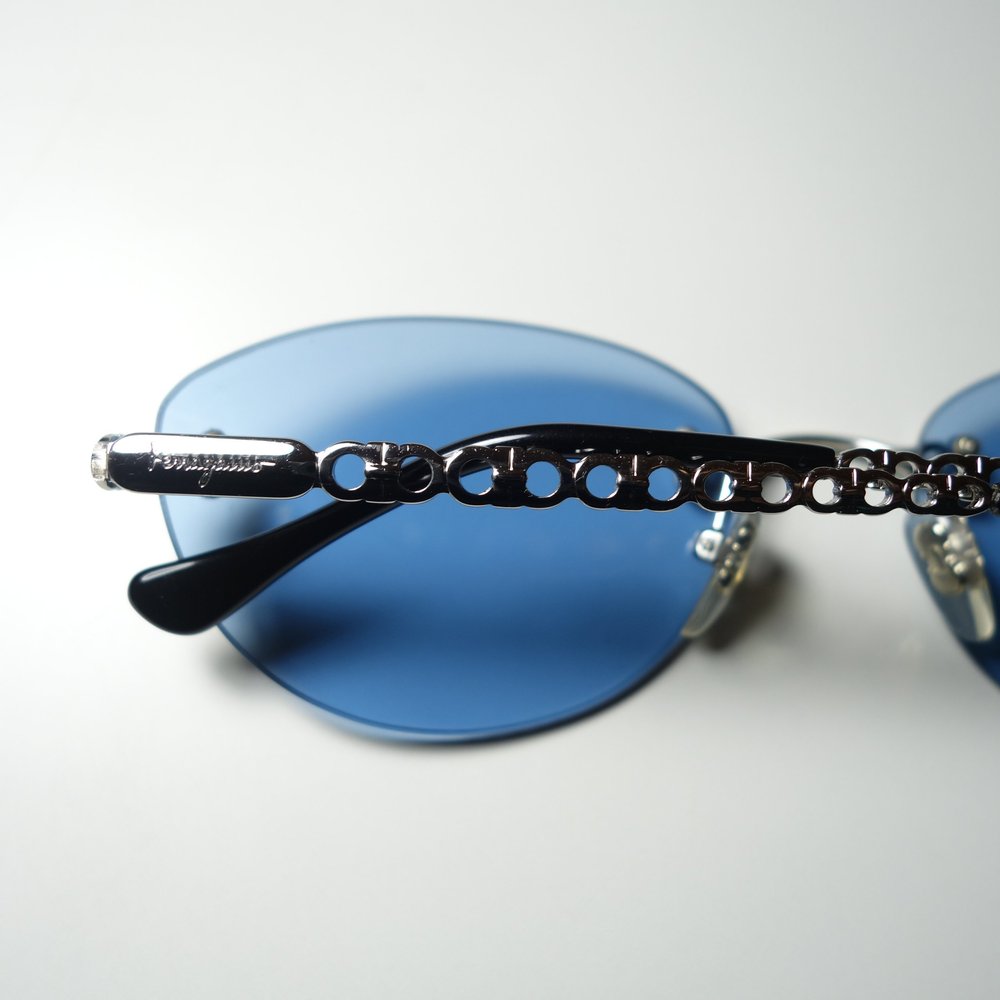 Salvatore Ferragamo vintage blue sunglasses Salvatore Ferragamo main image 3
