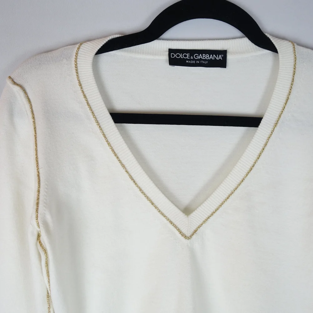 トップス DOLCE&GABBANA Border V Neck Knit トップス DOLCE&GABBANA