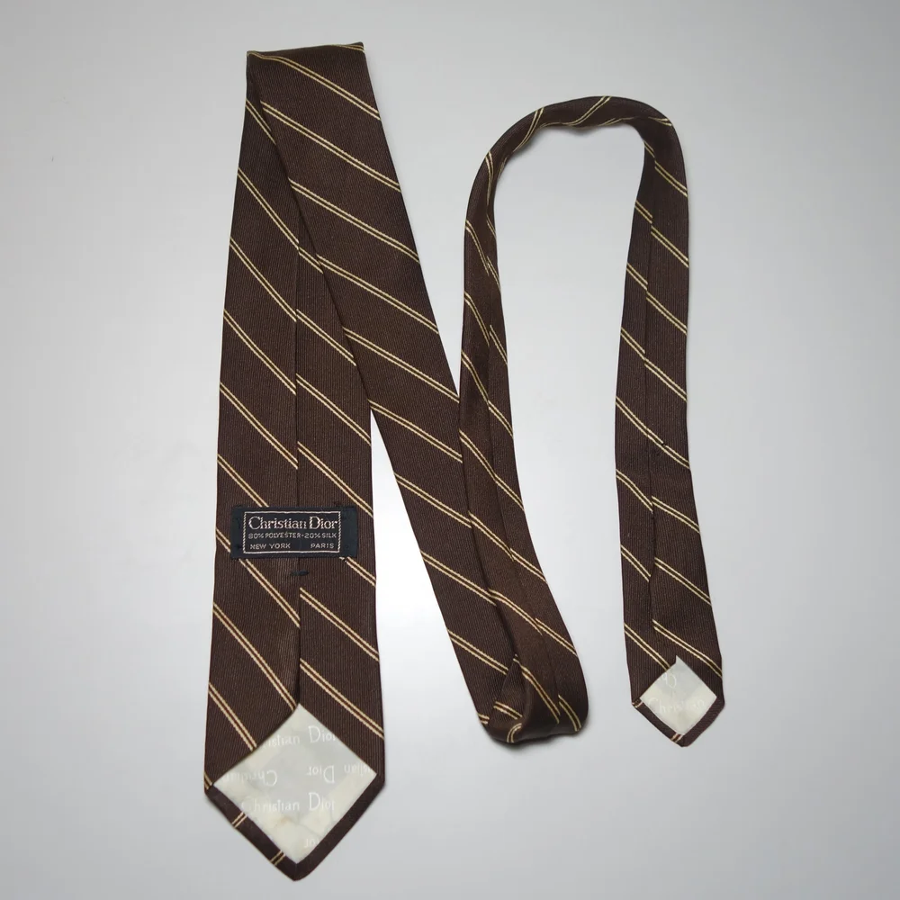Christian Dior ブラウン ネクタイ DSC00654.JPG?format=1000w