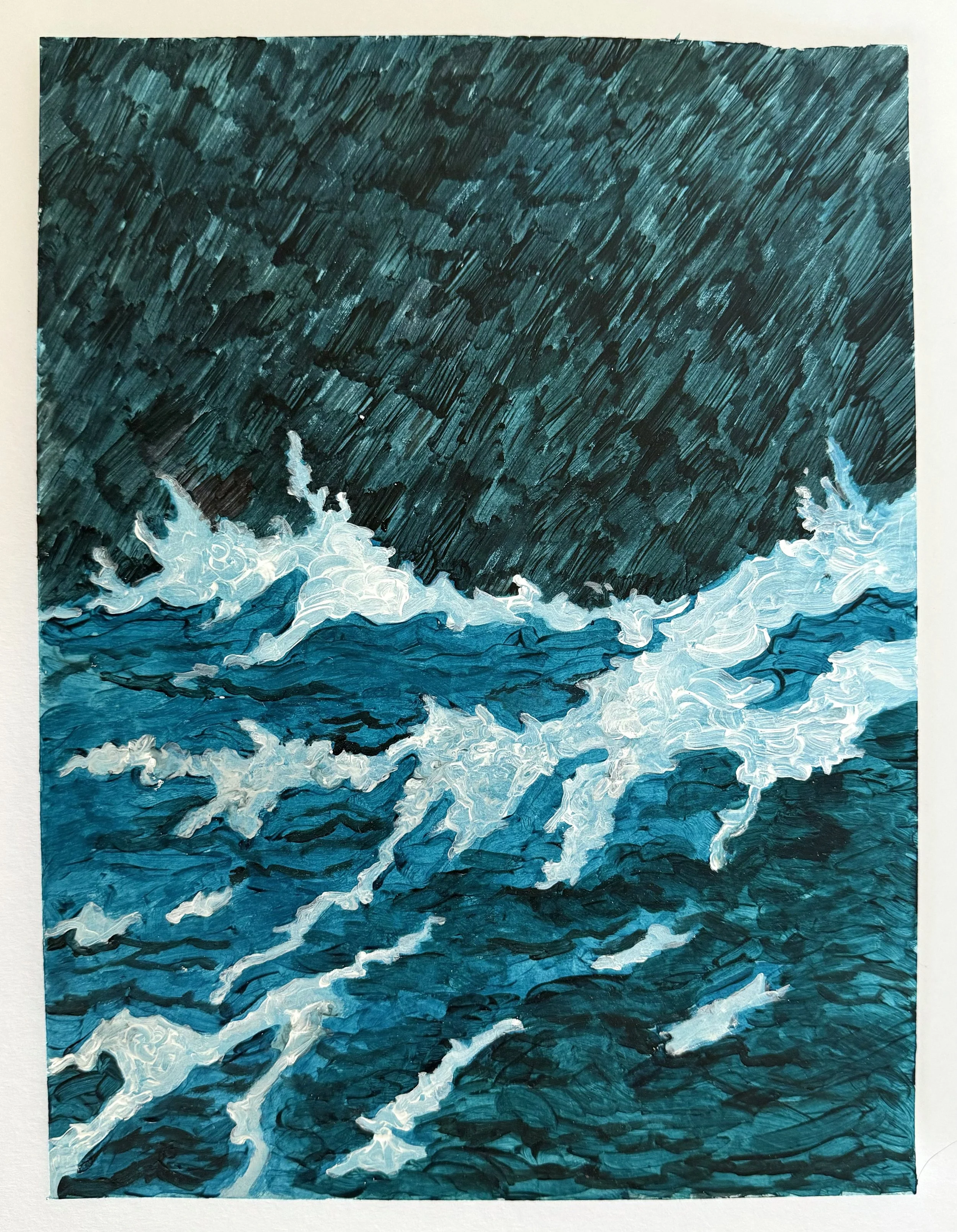   Night , 2024  acrylic on paper 