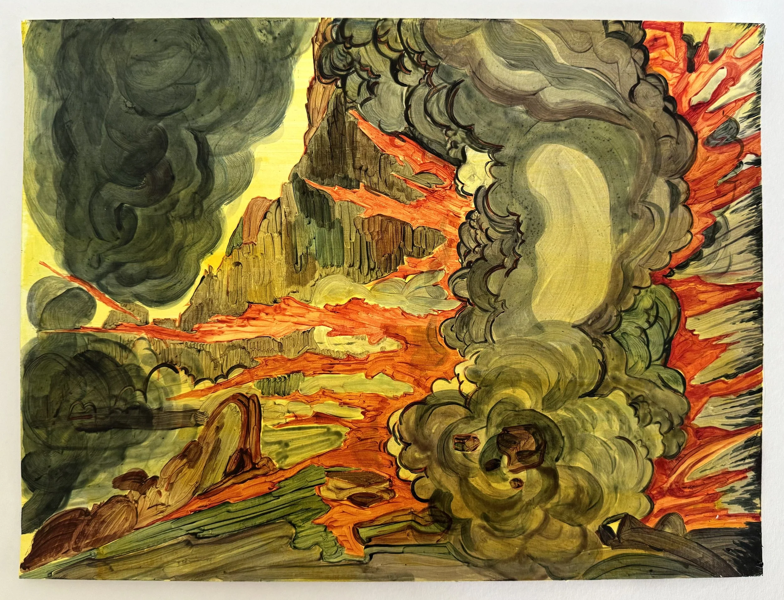   Explosion , 2024  acrylic on paper 