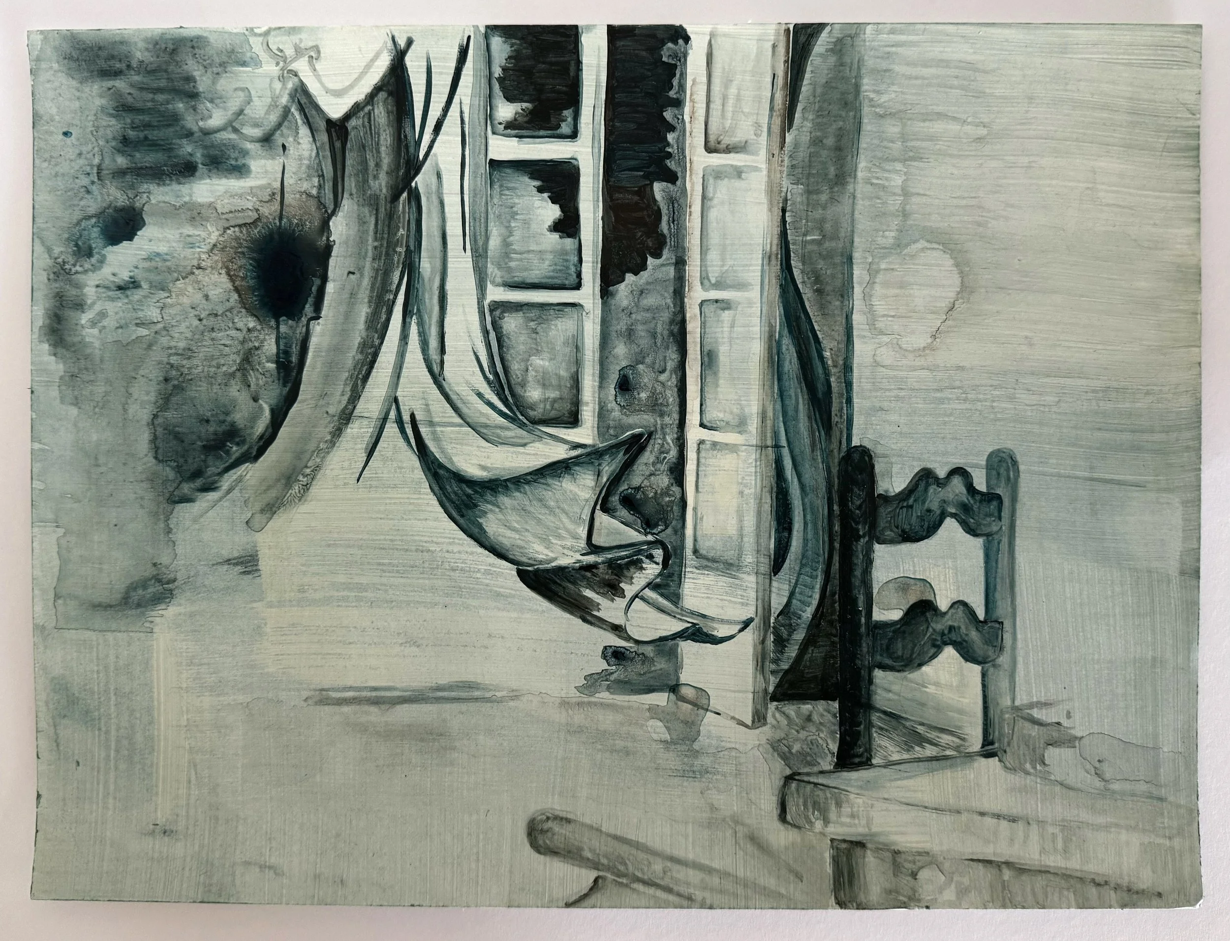   Windows , 2025  acrylic on paper 