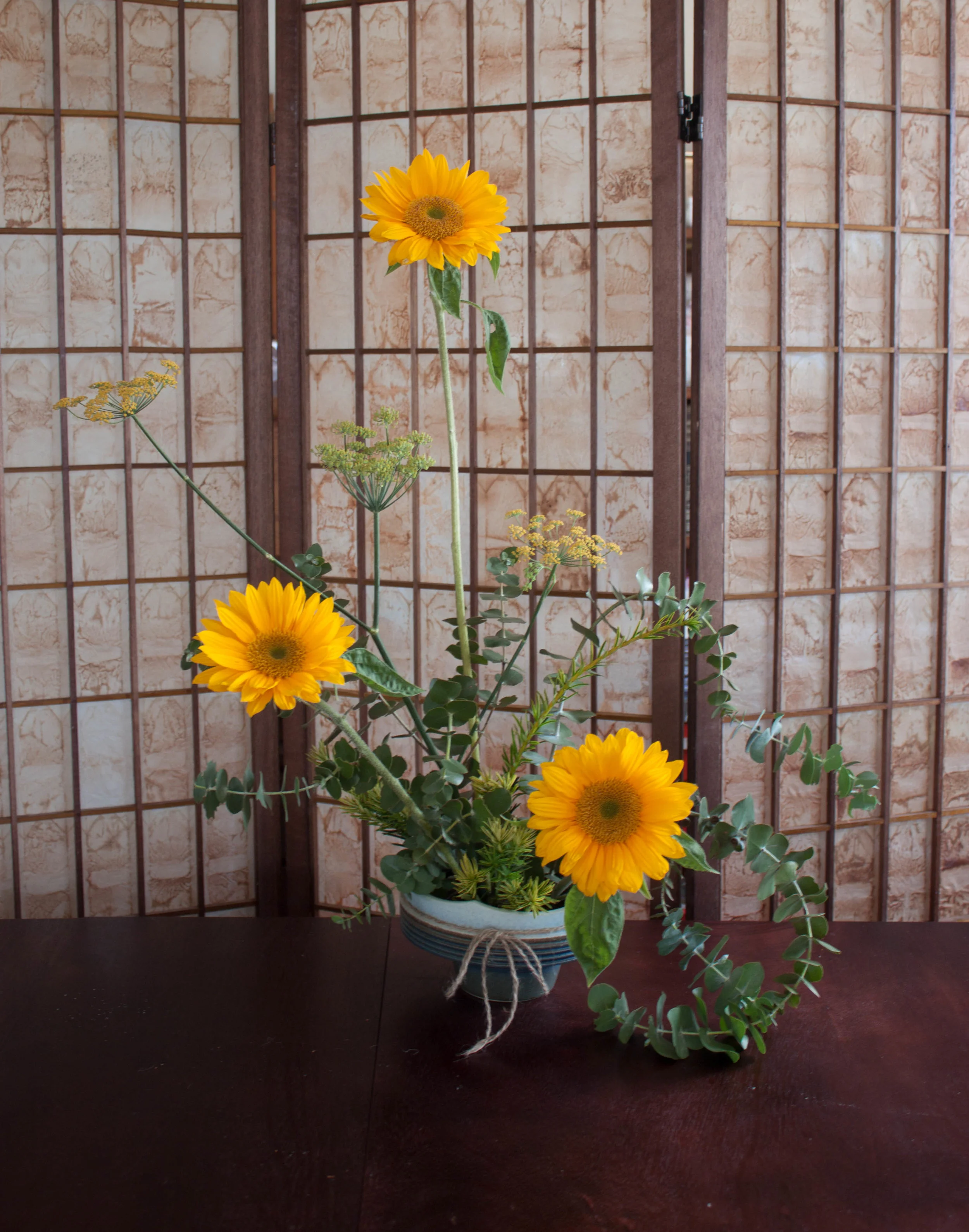 Sunflowers at tea