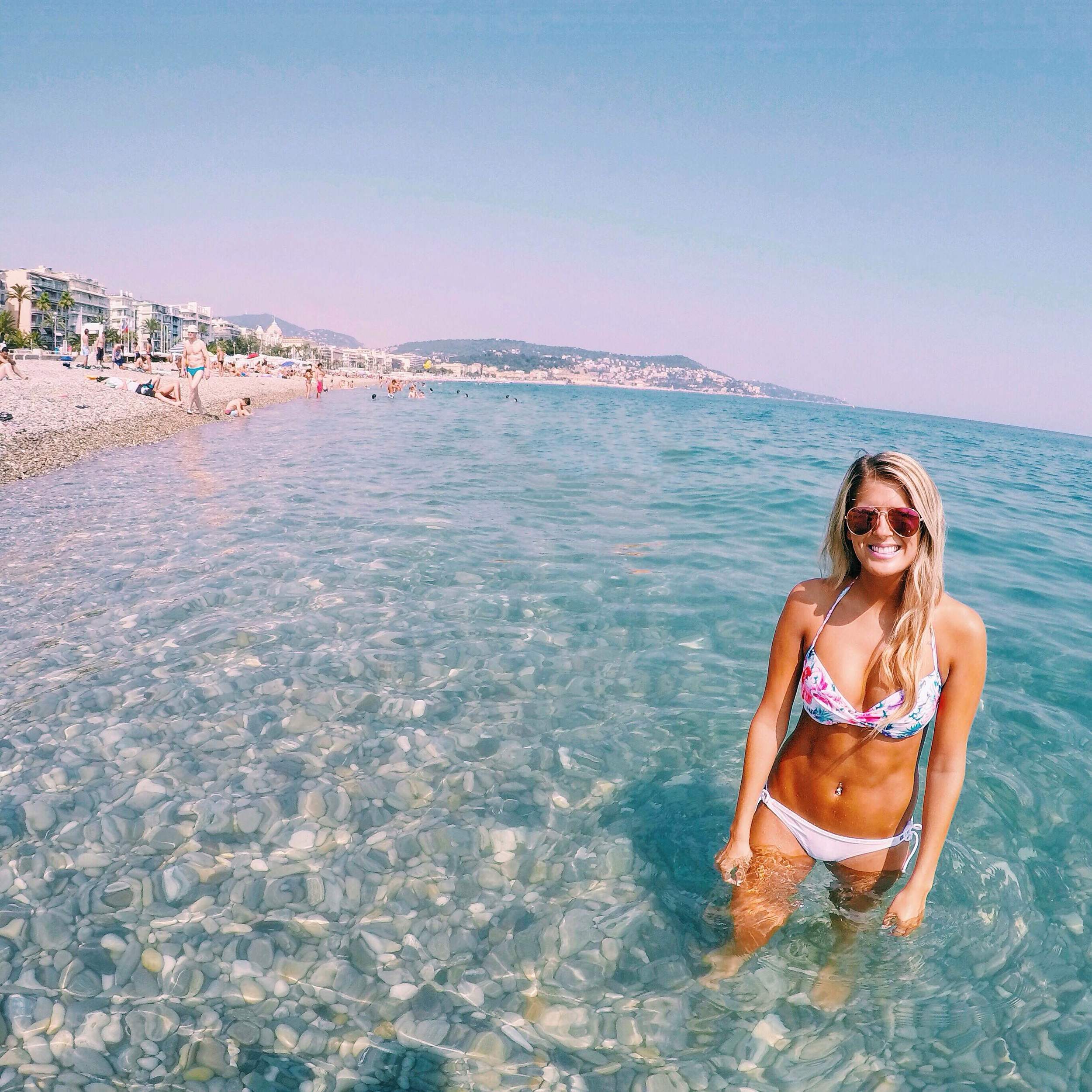Blond Girl at the Beach in Nice - Côte d'Azur - South of France (French Riviera)
