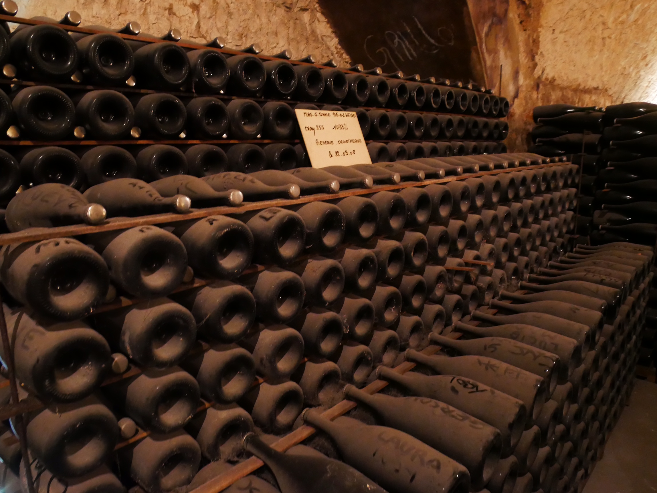 Maison Veuve Clicquot Old Bottles in Dust - Cave and Vineyard Visit - Reims - Champagne Region - France