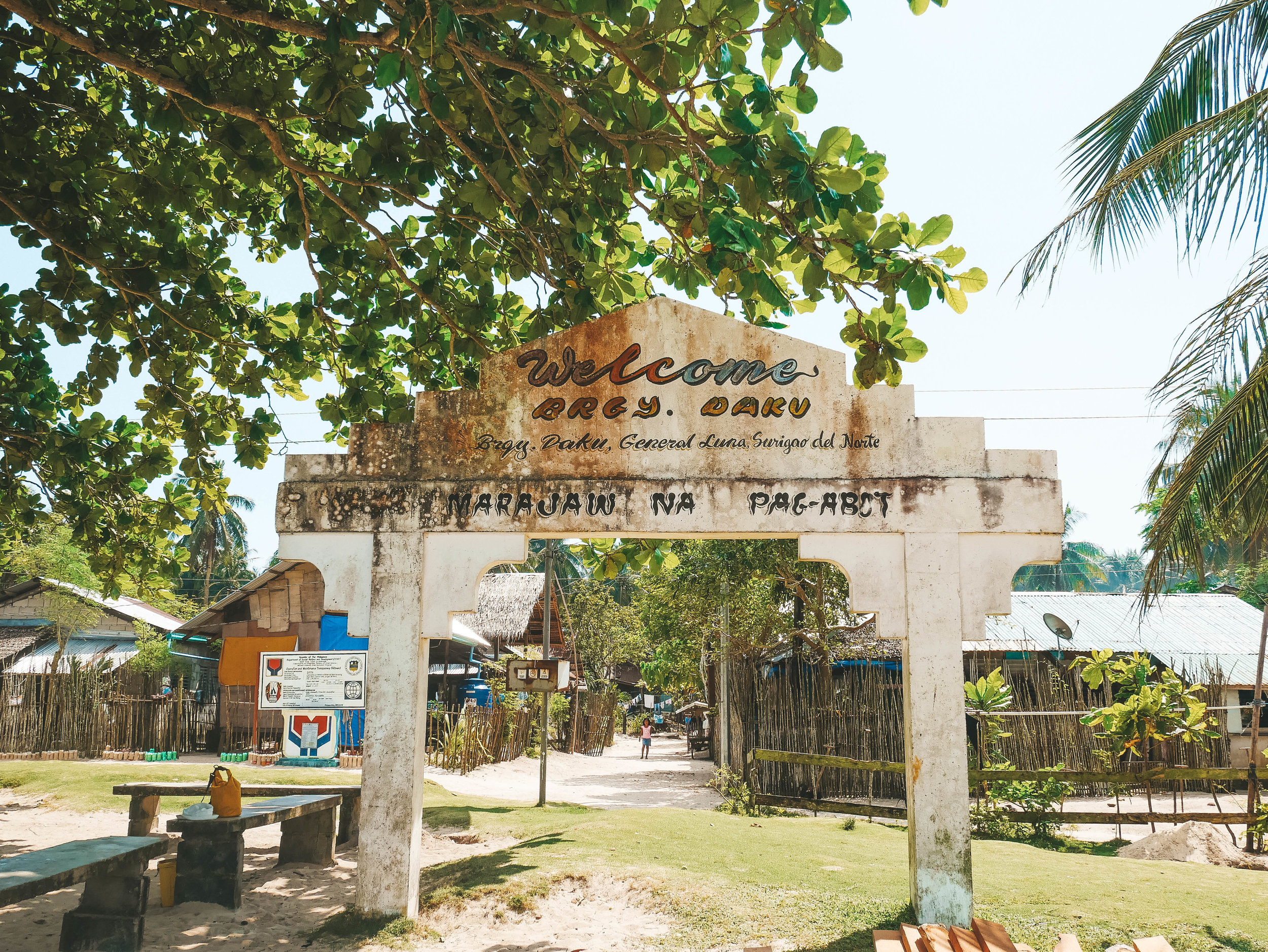 Entrance Sign - Daku Island - Siargao - Philippines