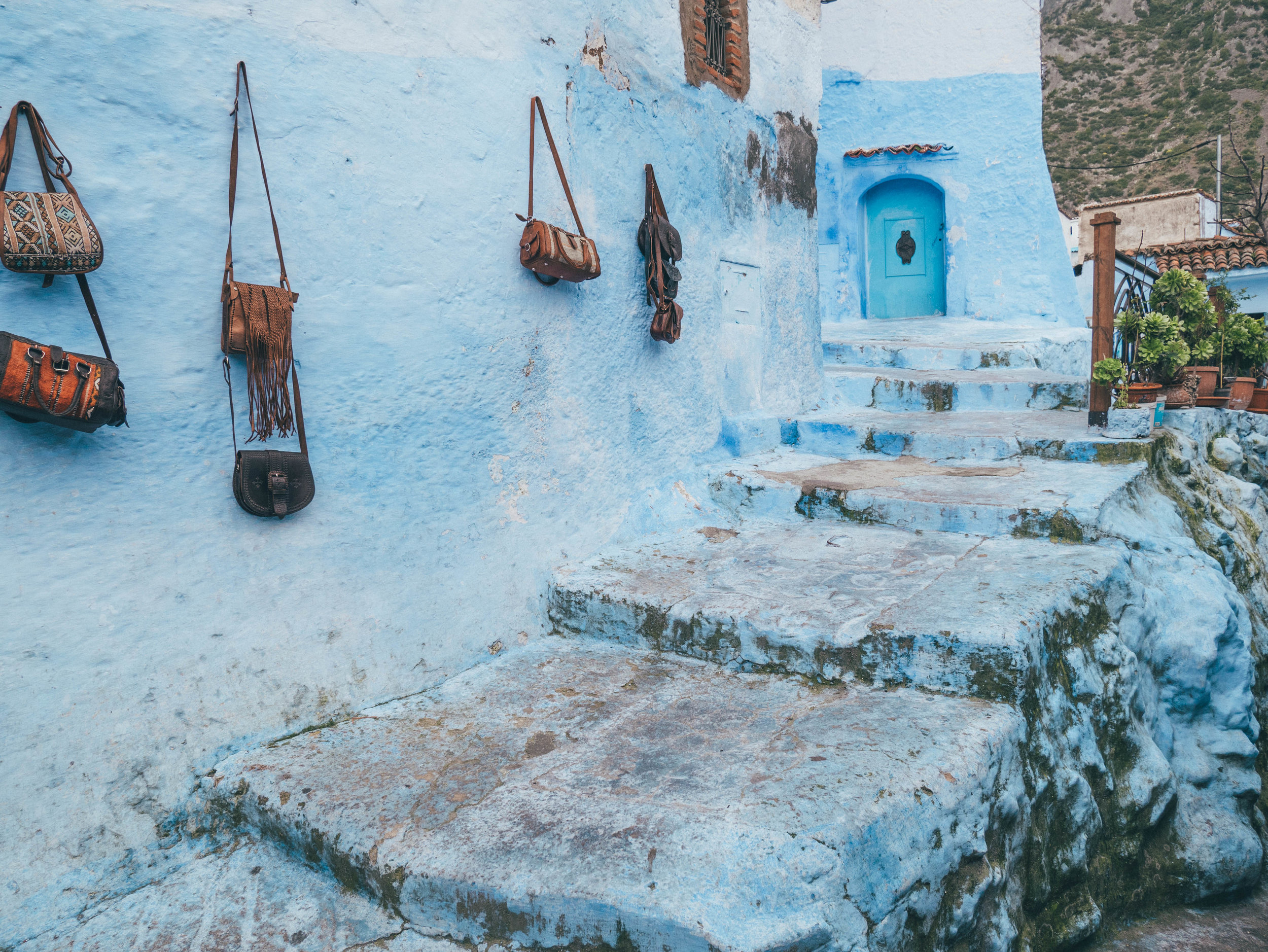 Selling bags - Chefchaouen - Morocco