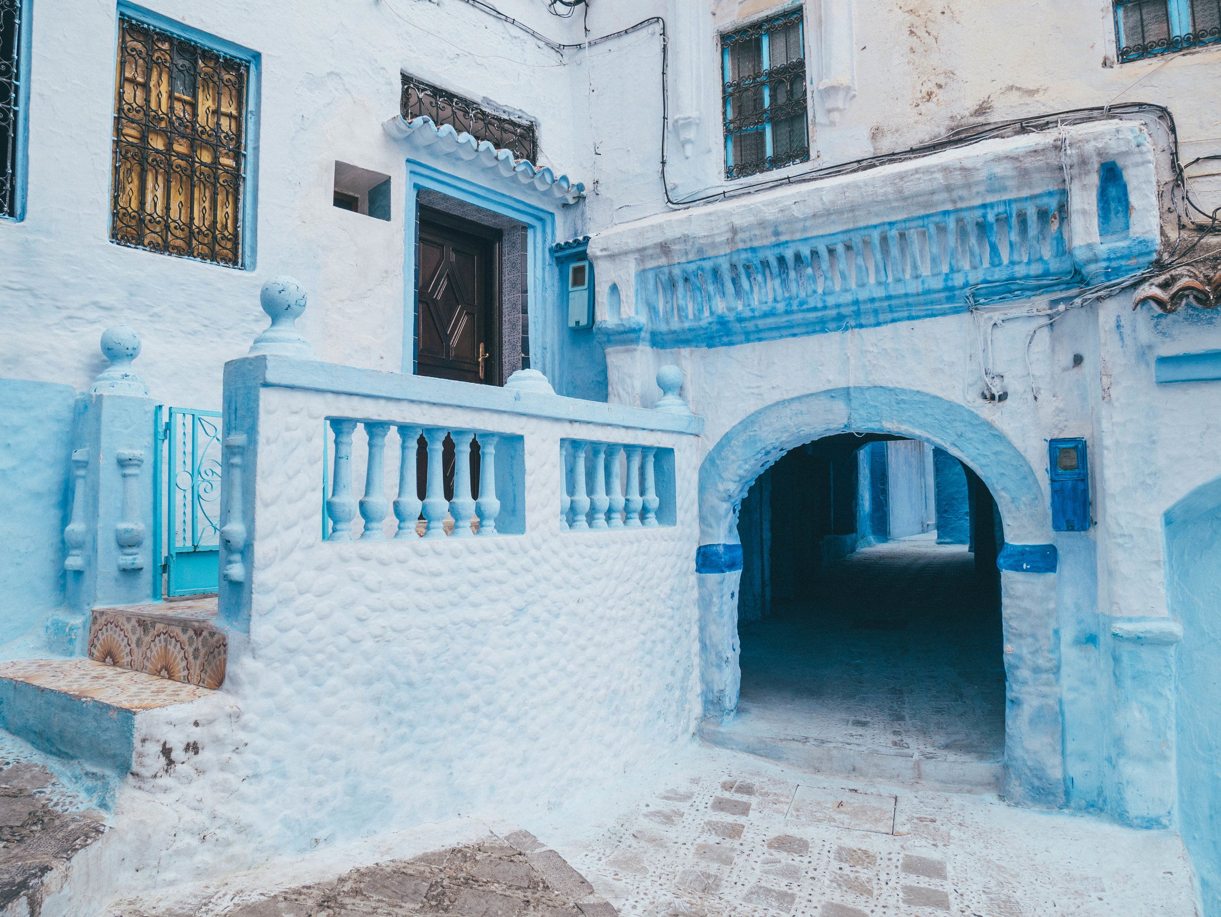Someone's blue balcony - Chefchaouen - Morocco