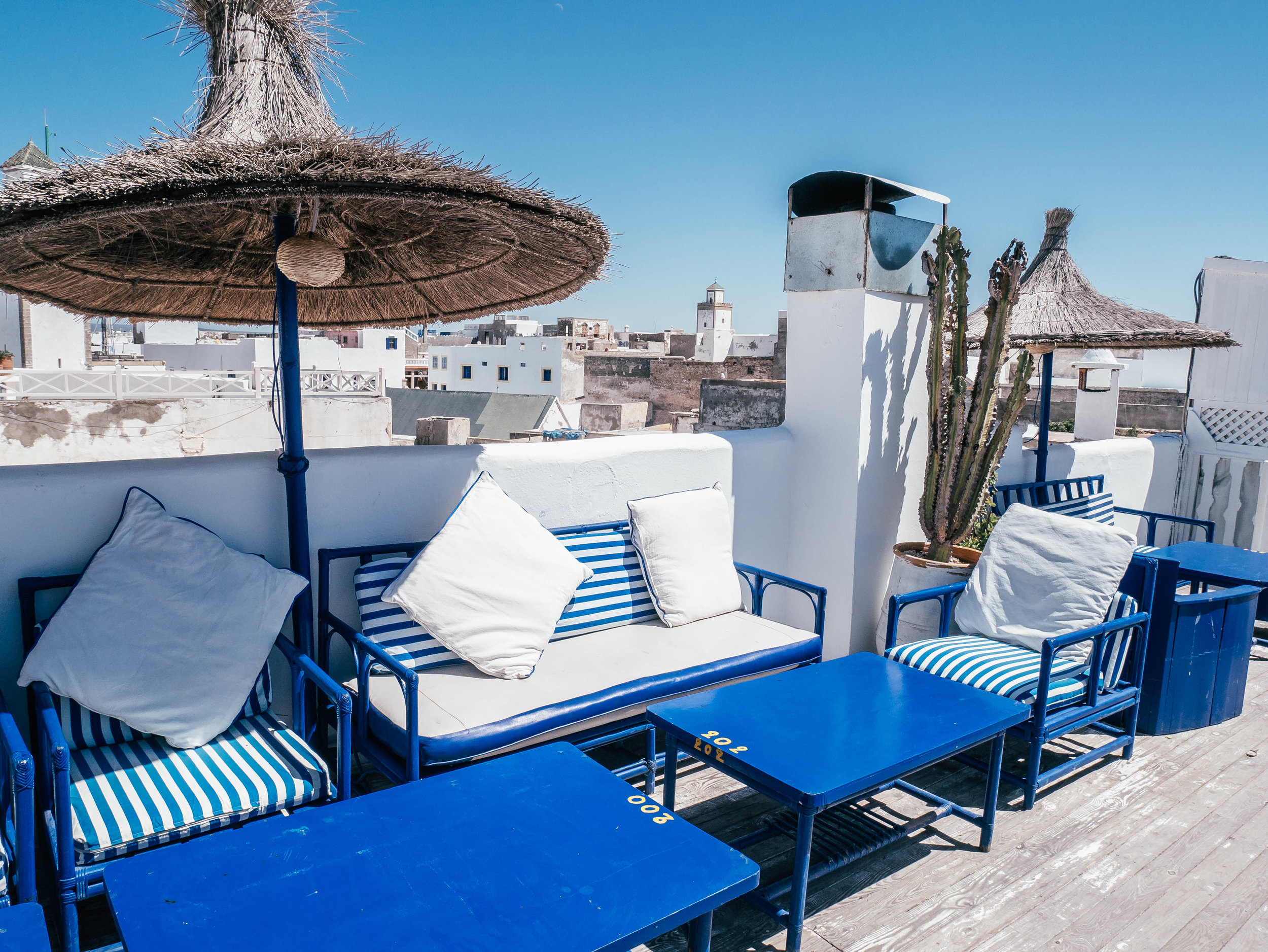 Taros Restaurant Rooftop Table - Essaouira - Morocco