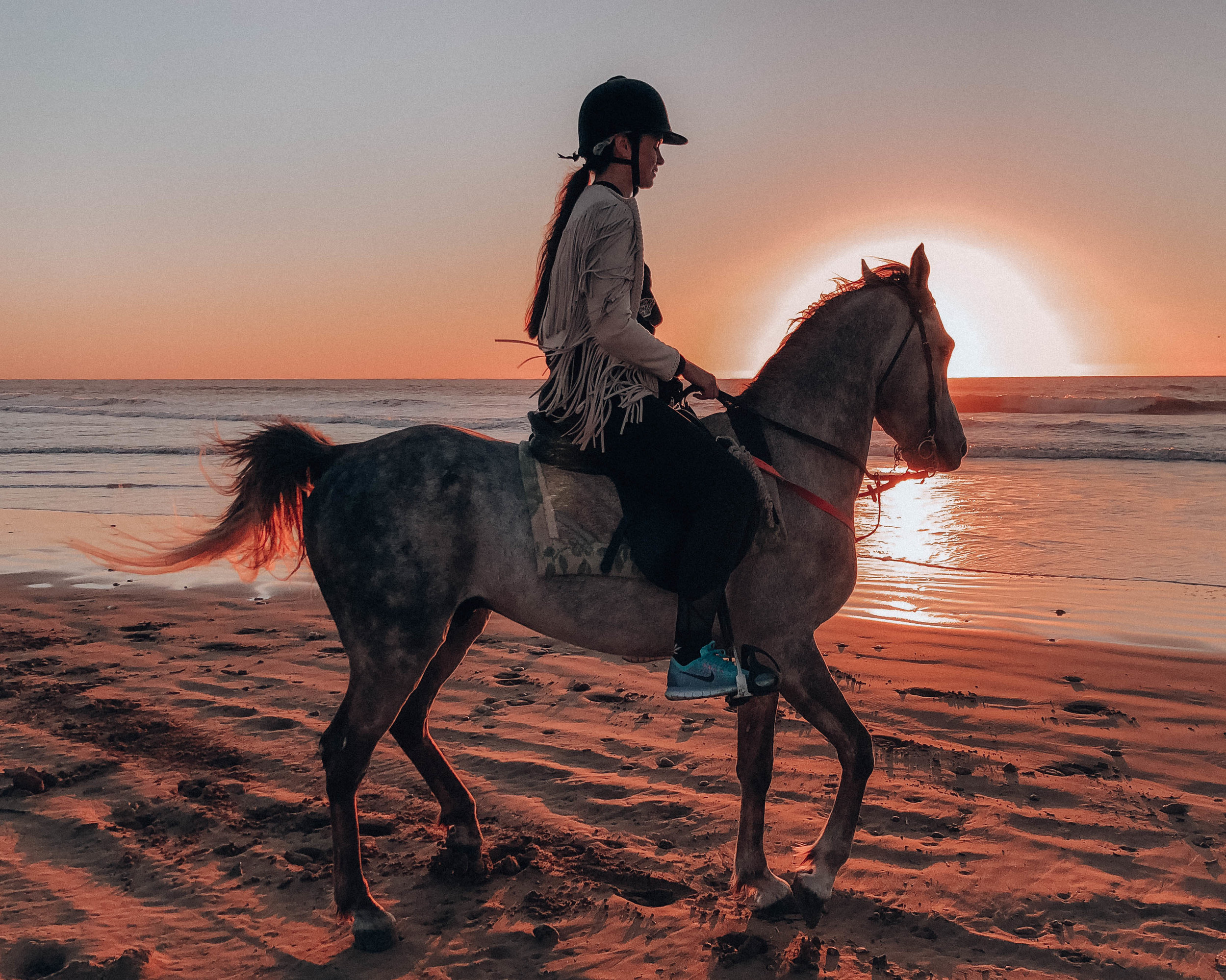 Horseback Riding at Sunset - Atlantic Ocean - Essaouira - Morocco