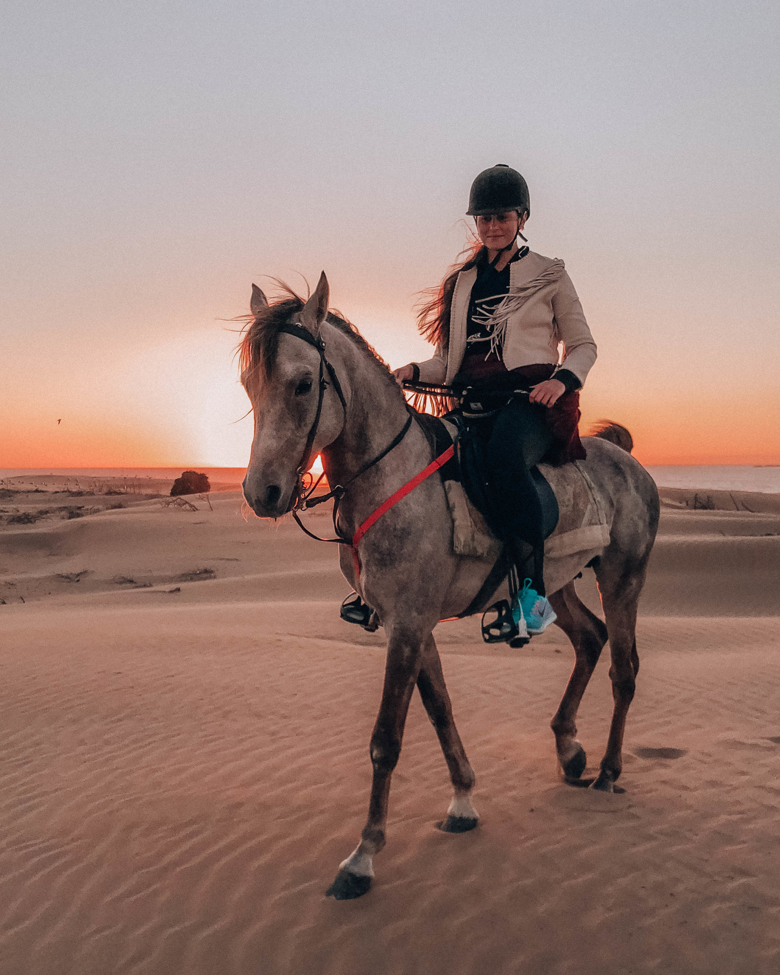 Absolutely magical moment - Horseback riding by the Atlantic Ocean - Essaouira Beach - Morocco