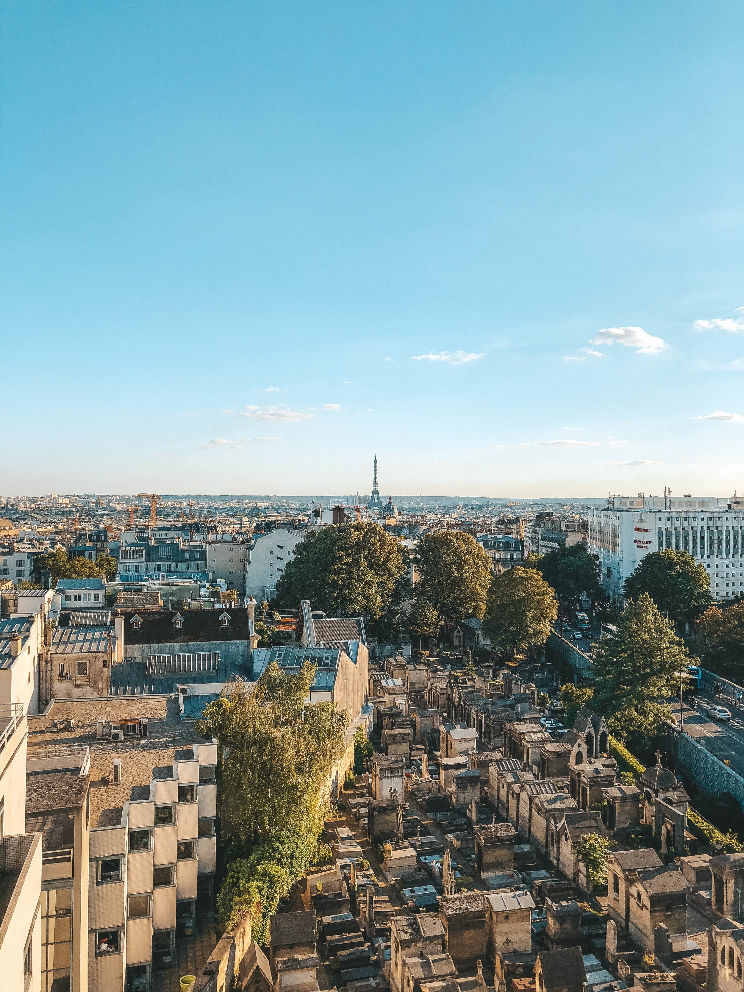 Montmartre Cemetery - Terrass'Hotel Rooftop - Eiffel Tower / Tour Eiffel - Paris - France