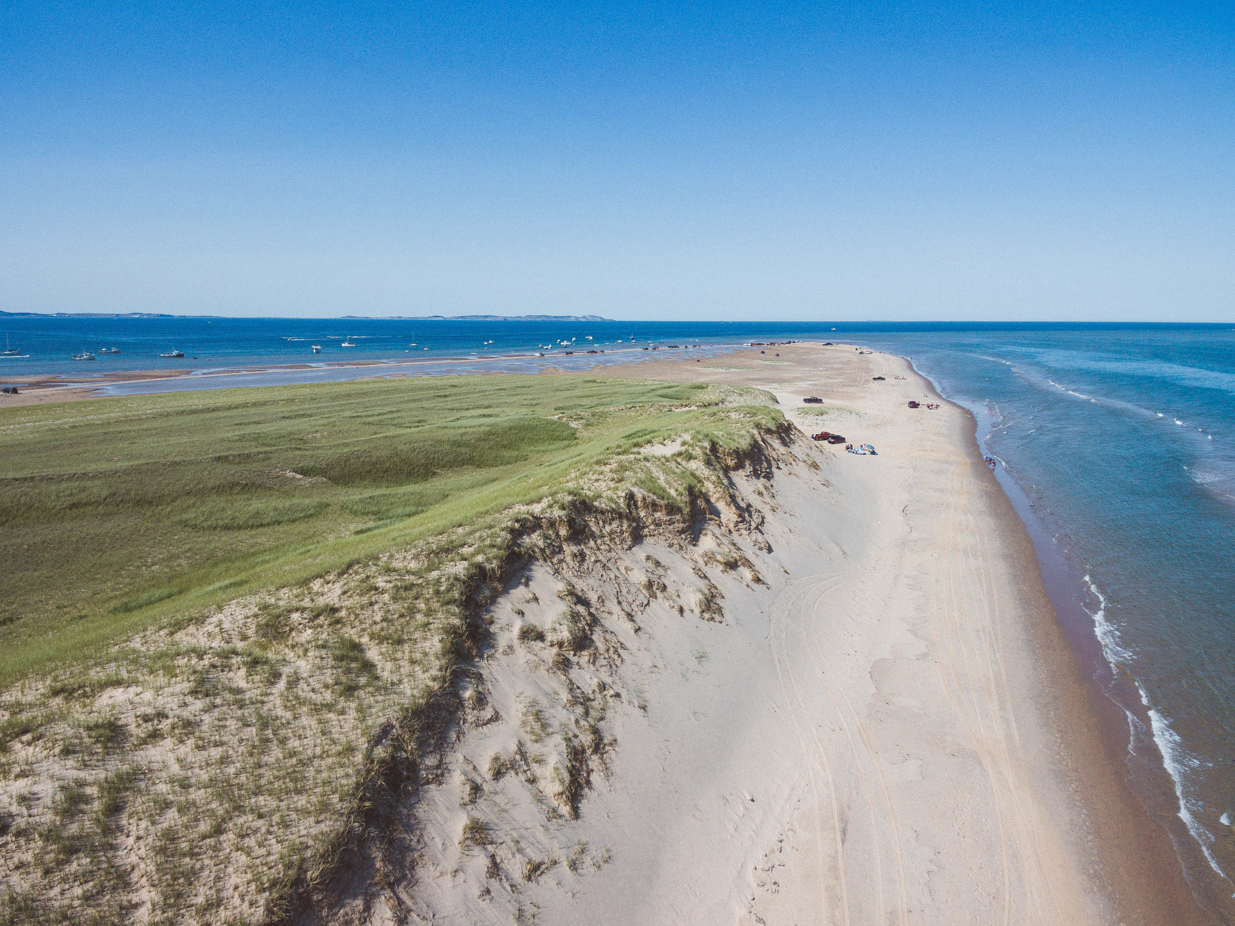 Sand Dunes - Pointe du Bout du Banc, Sandy Hook Beach - DJI Drone Shot - Havre-Aubert - Magdalen Islands / Îles-de-la-Madeleine