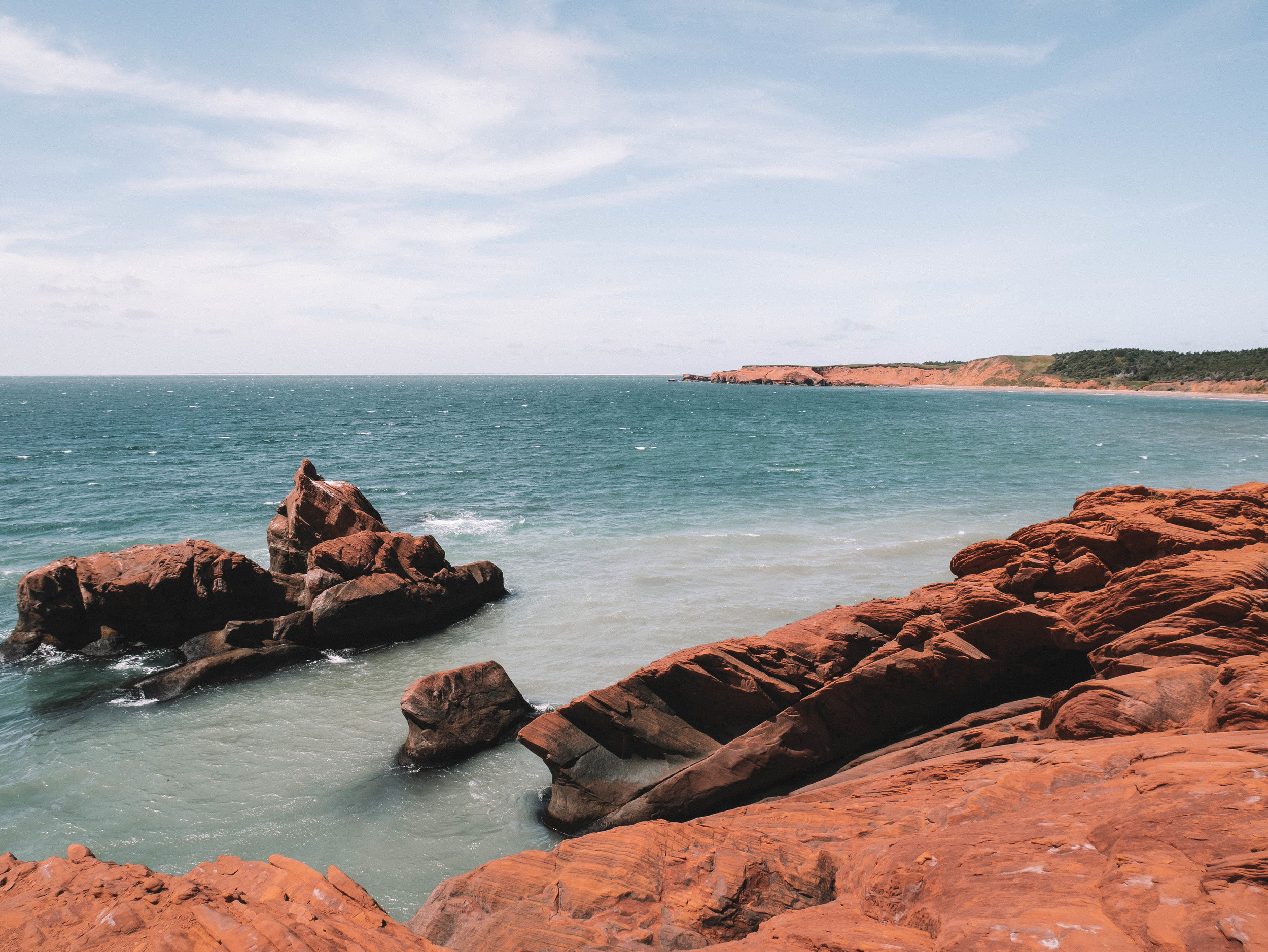 Bassin Ouest Cliffs and Beach, Grande-Entrée - Magdalen Islands / Îles-de-la-Madeleine - Canada