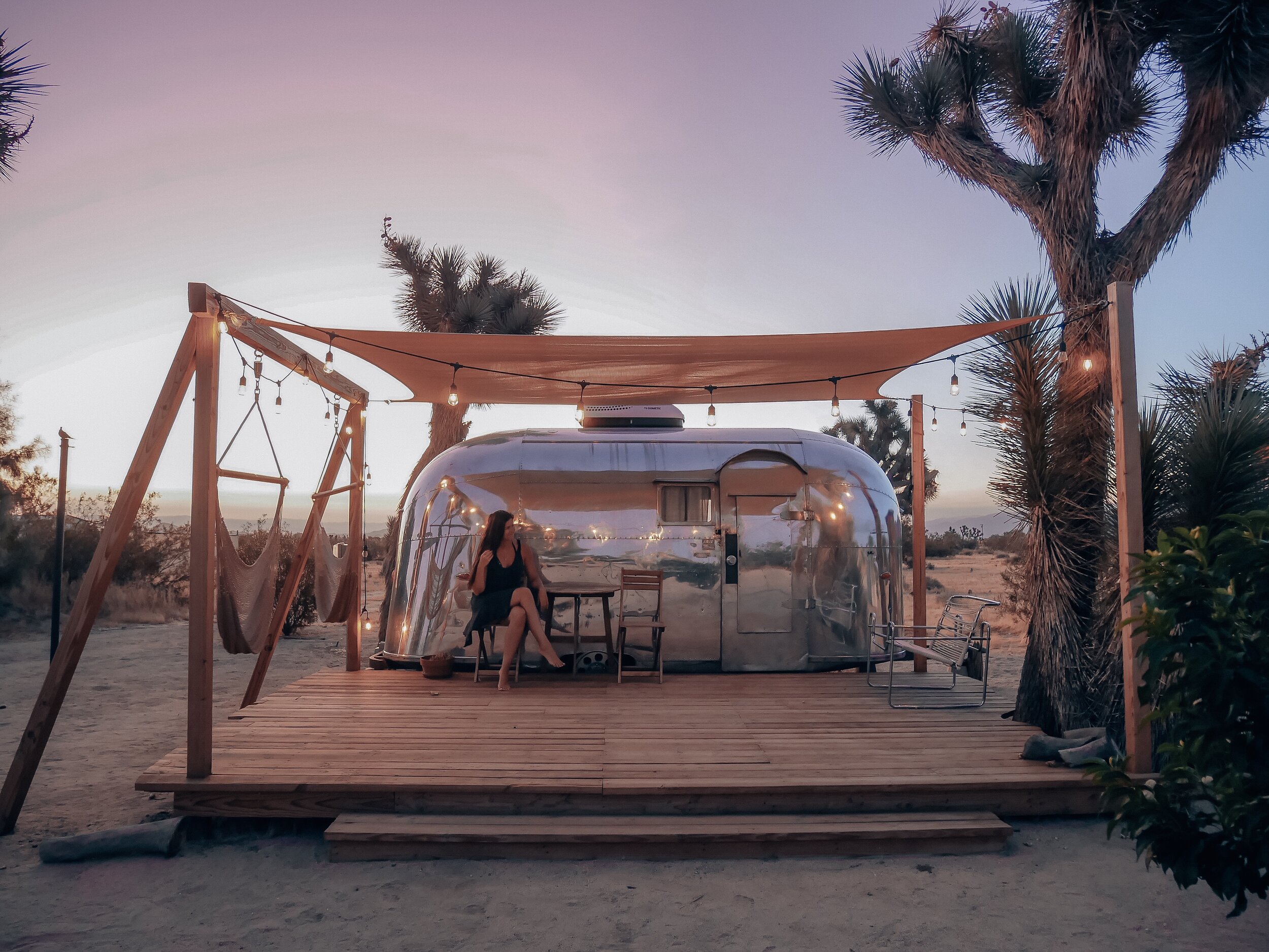 Joshua Tree Acres Airbnb Airstream at Sunrise - Joshua Tree - California - United States (USA)