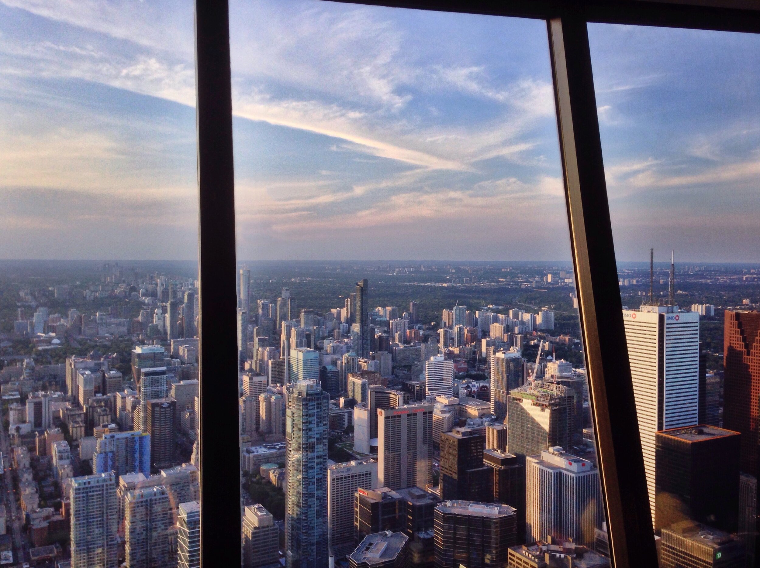 CN Tower Panoramic 360 Restaurant Sunset - Toronto, Ontario, Canada