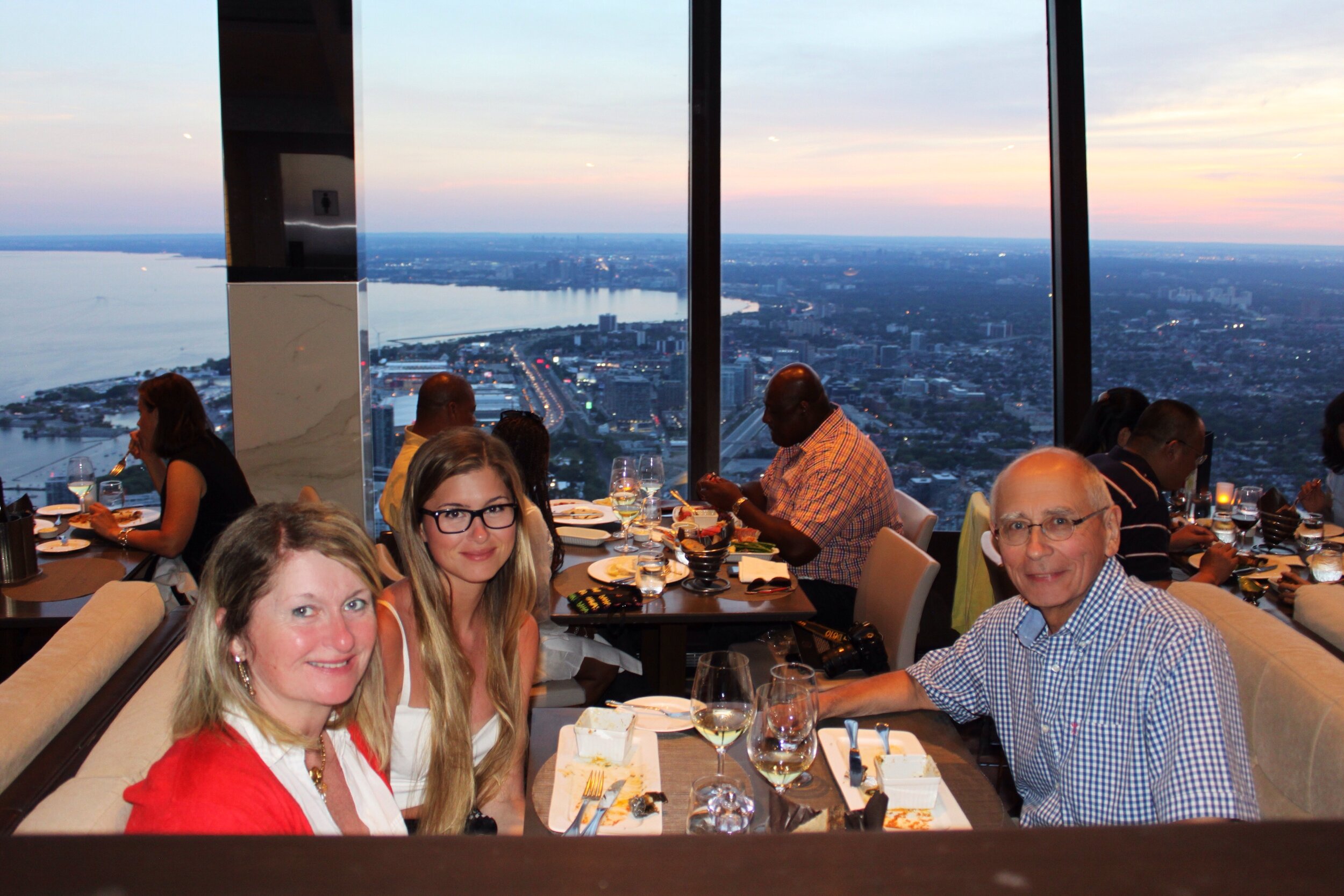 CN Tower Panoramic Restaurant - Lake View - Toronto, Ontario, Canada