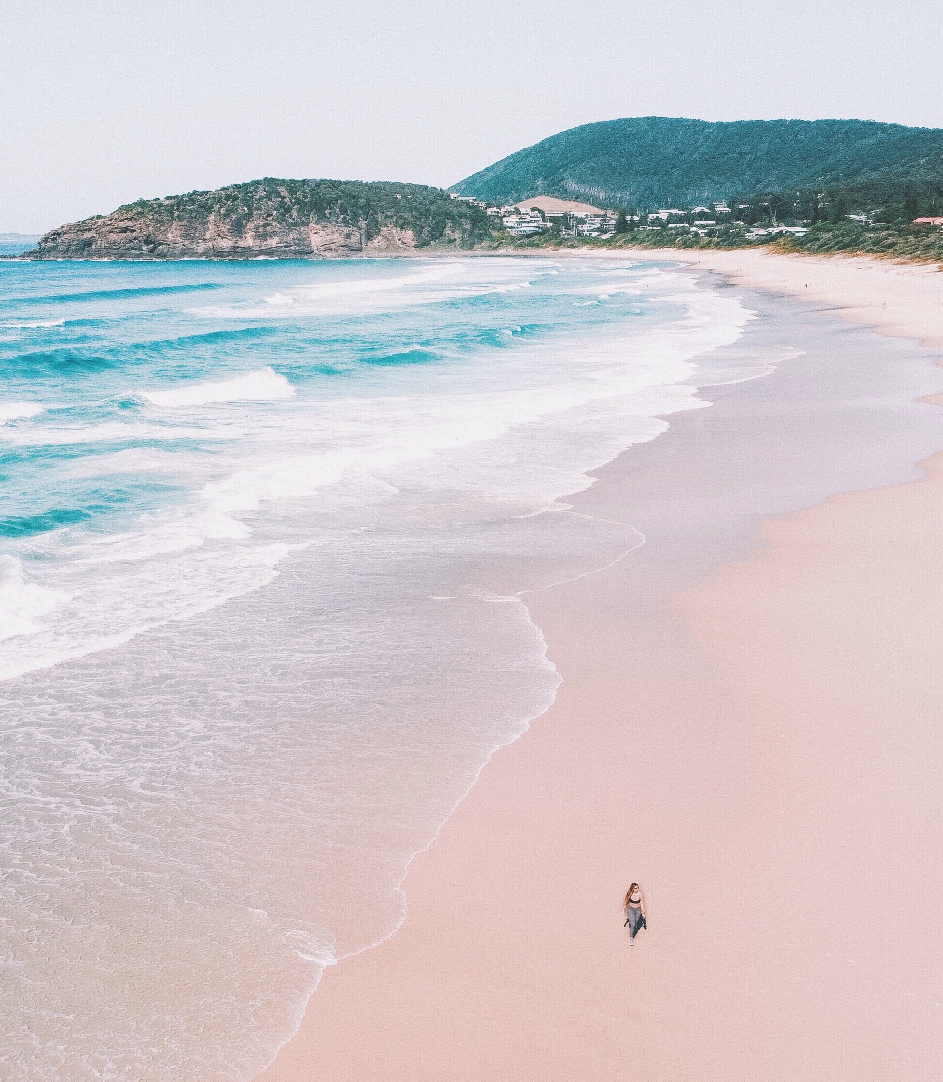 Drone Shot at Blueys Beach - Pacific Palms - Barrington Coast - New South Wales (NSW) - Australia