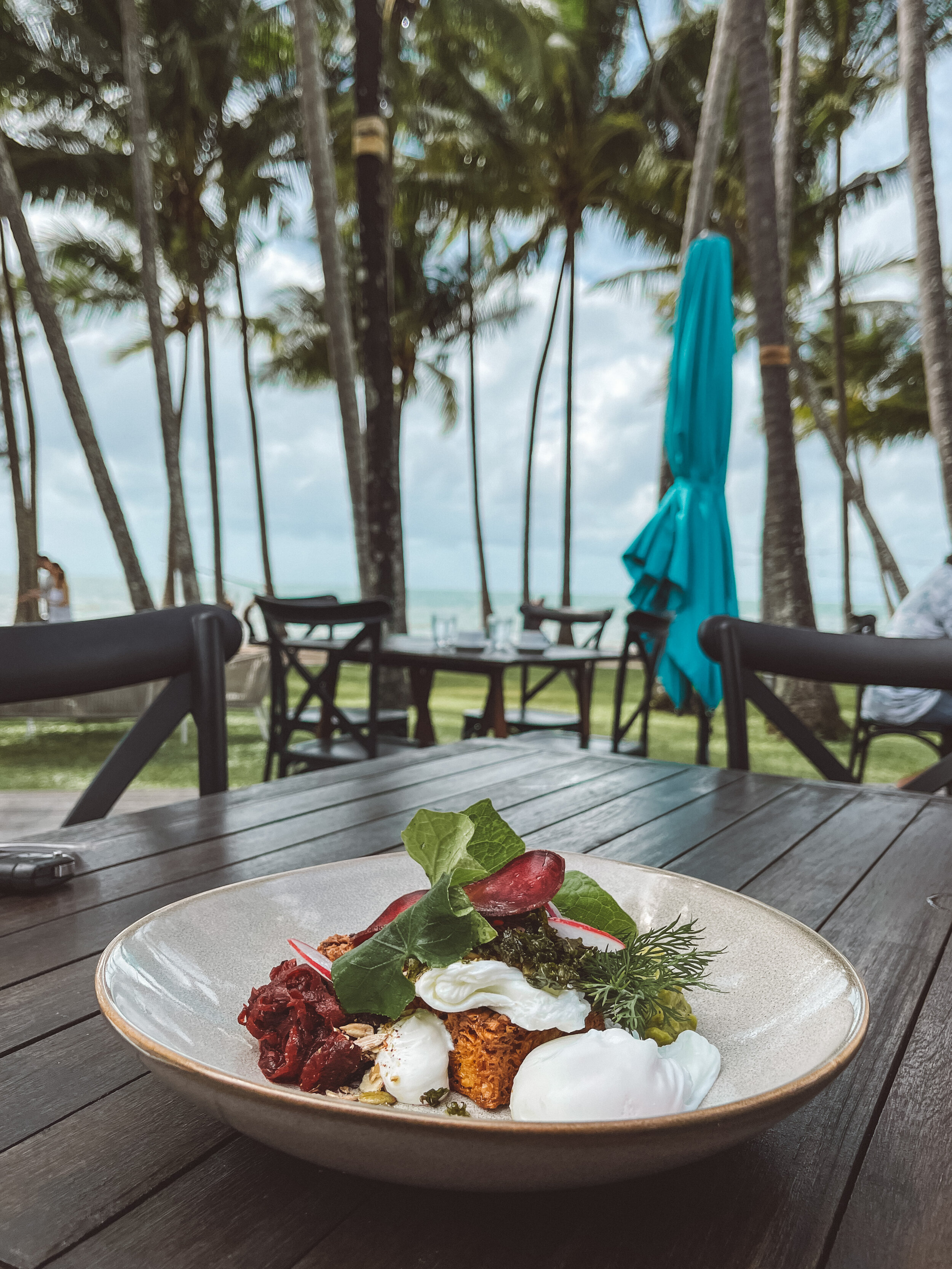 Cassava Hash Brown - Petit déjeuner chez Nu Nu Restaurant - Vue mer - Palm Cove - Tropical North Queensland (QLD) - Australie