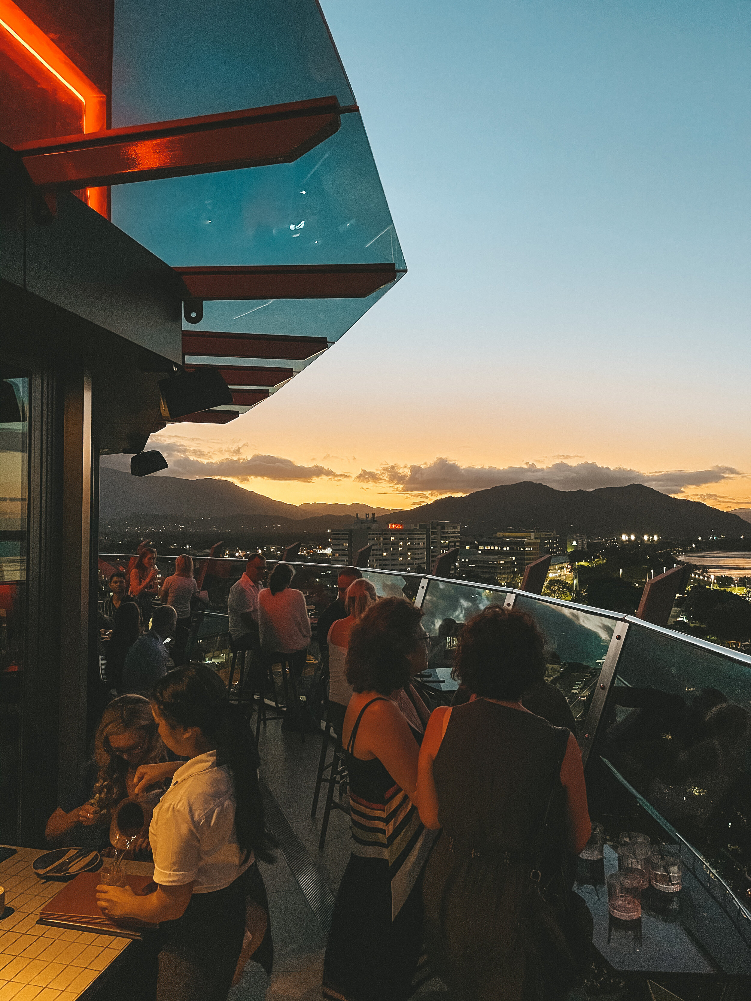Sunset drinks at the top of Rocco's - Cairns - Tropical North Queensland (QLD) - Australia