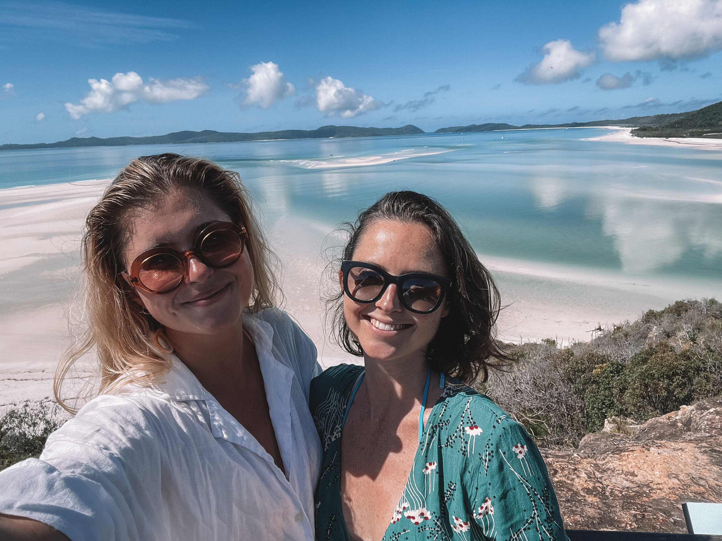 Capturing selfies at Hill Inlet Lookout - Whitsunday National Park - Airlie Beach - Tropical North Queensland (QLD) - Australia