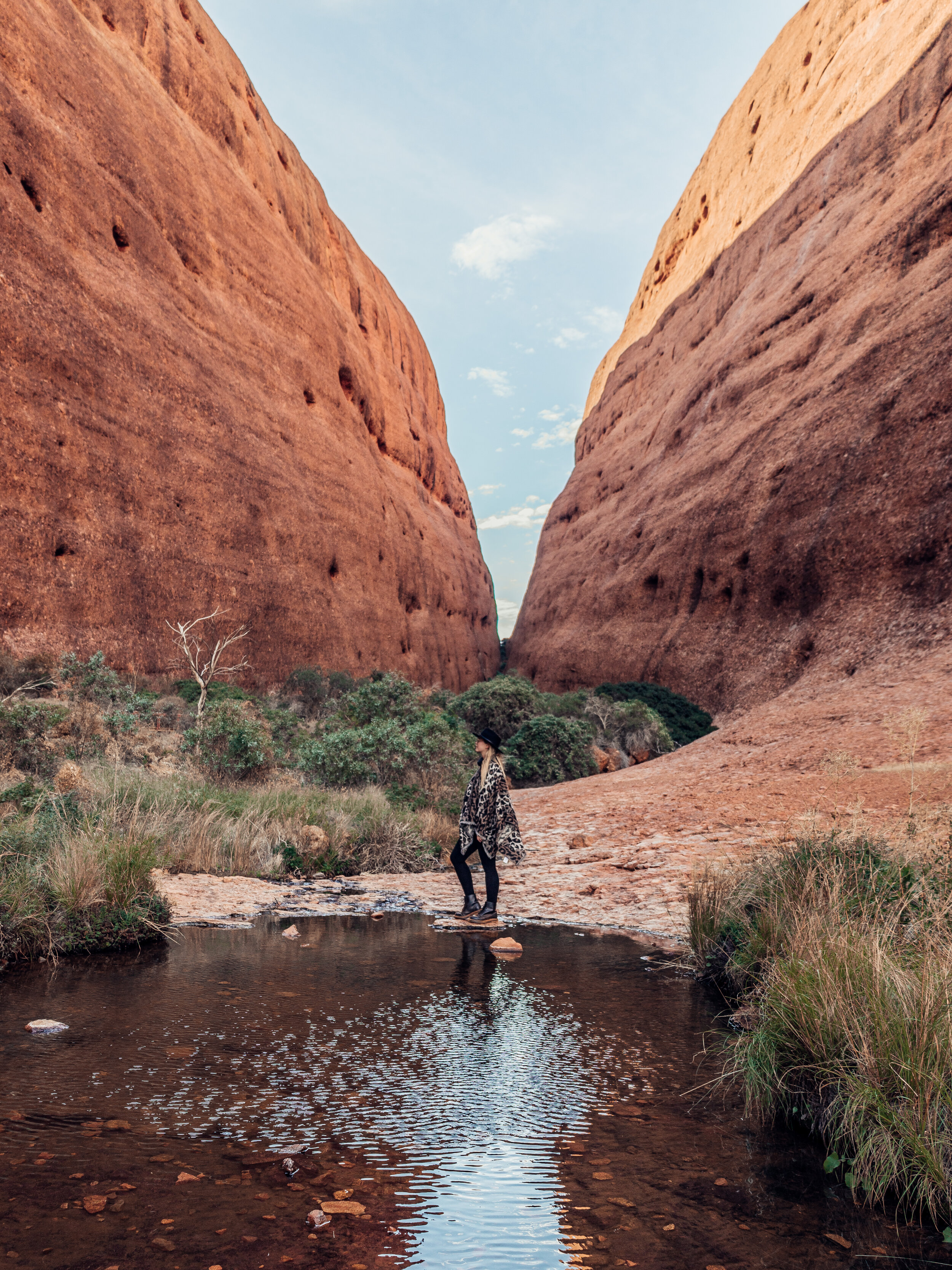 Waterhole at Mala Gorge - Valley of the Winds - Kata Tjuta - Uluru - Northern Territory - Australia