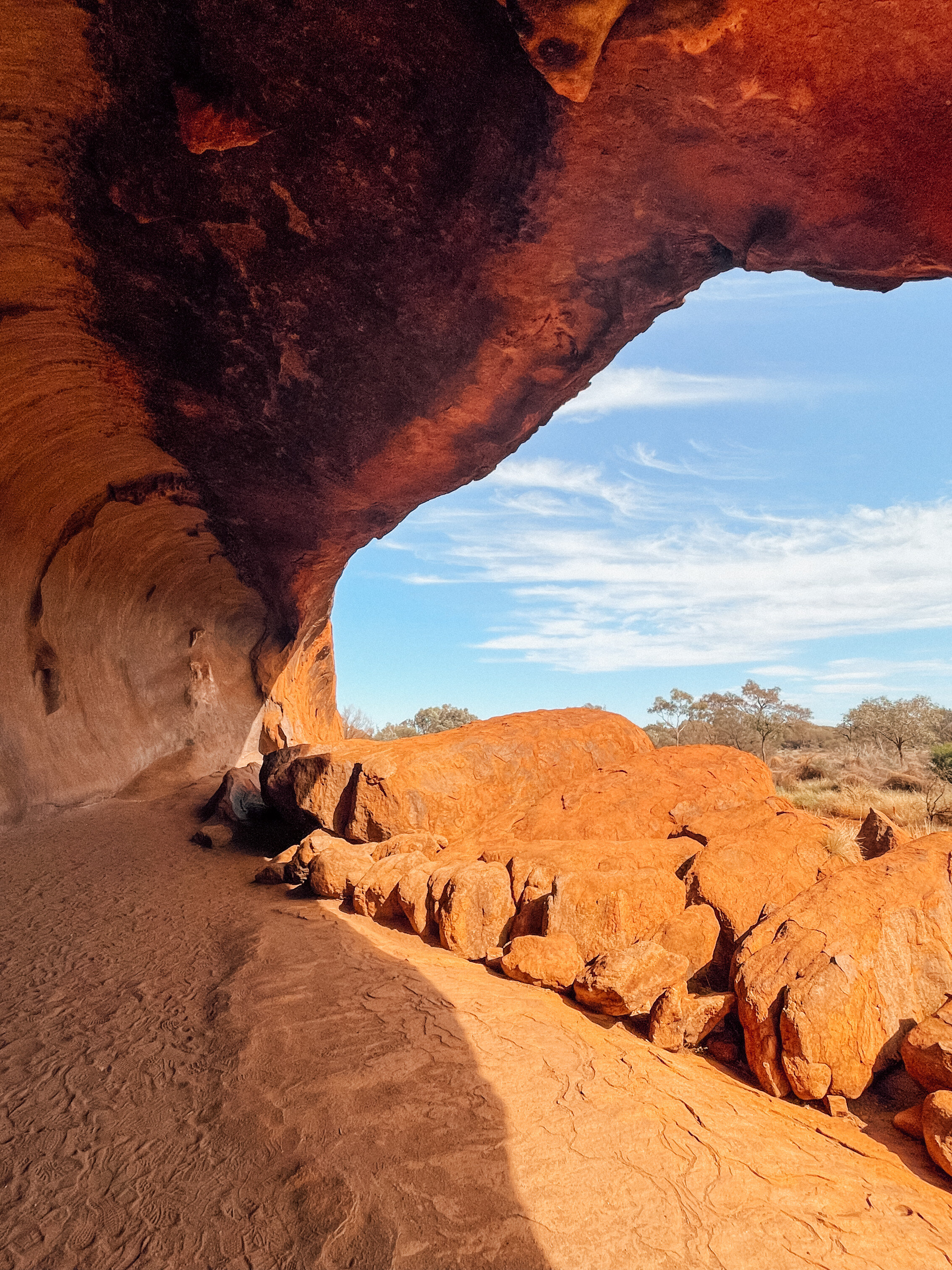 Wave carved in Uluru rock - Northern Territory - Australia
