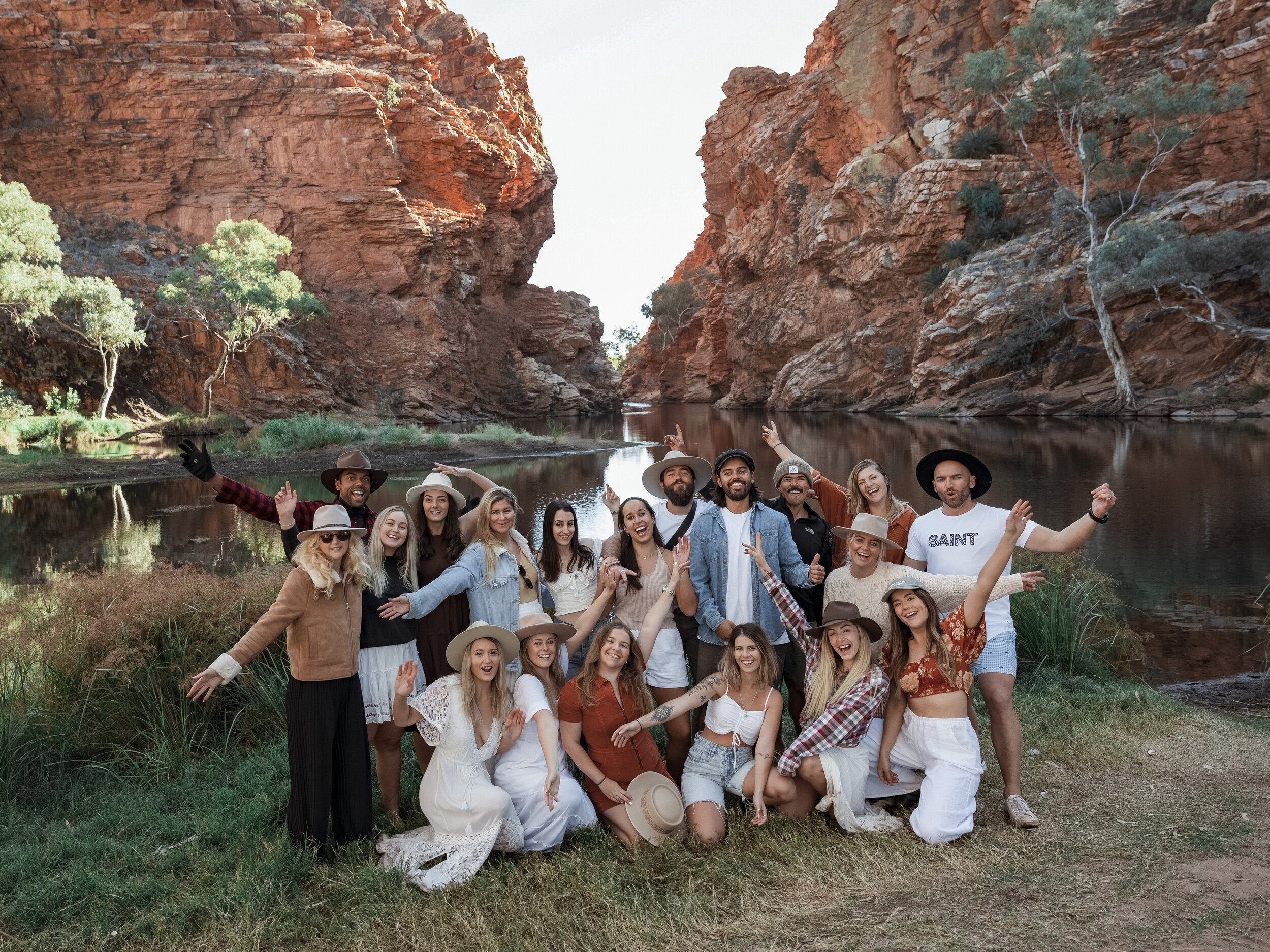 Our group at Ellery Creek - West MacDonnell Ranges National Park - Northern Territory - Australia