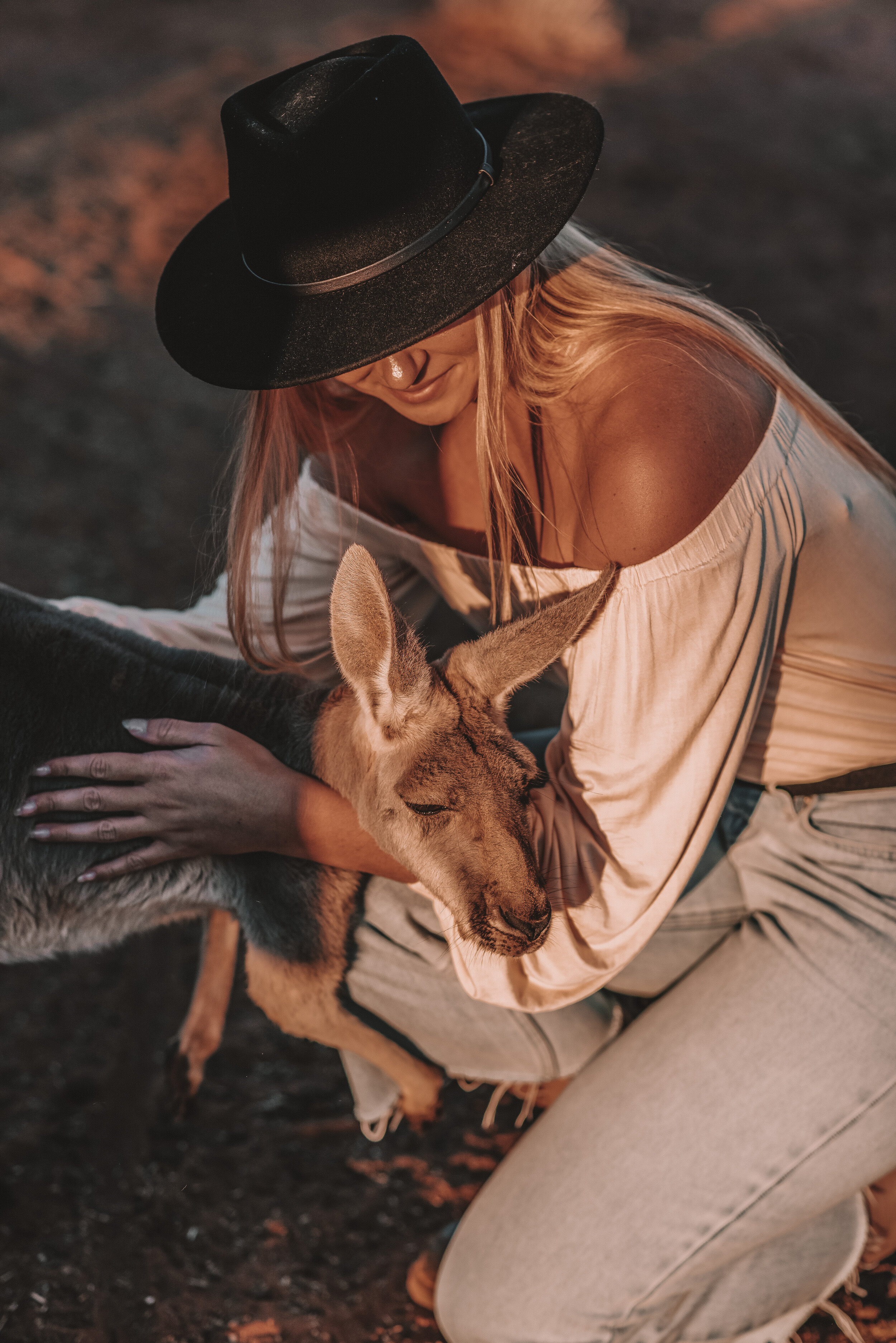 Abi and I - The Kangaroo Sanctuary - Alice Springs - Northern Territory - Australia