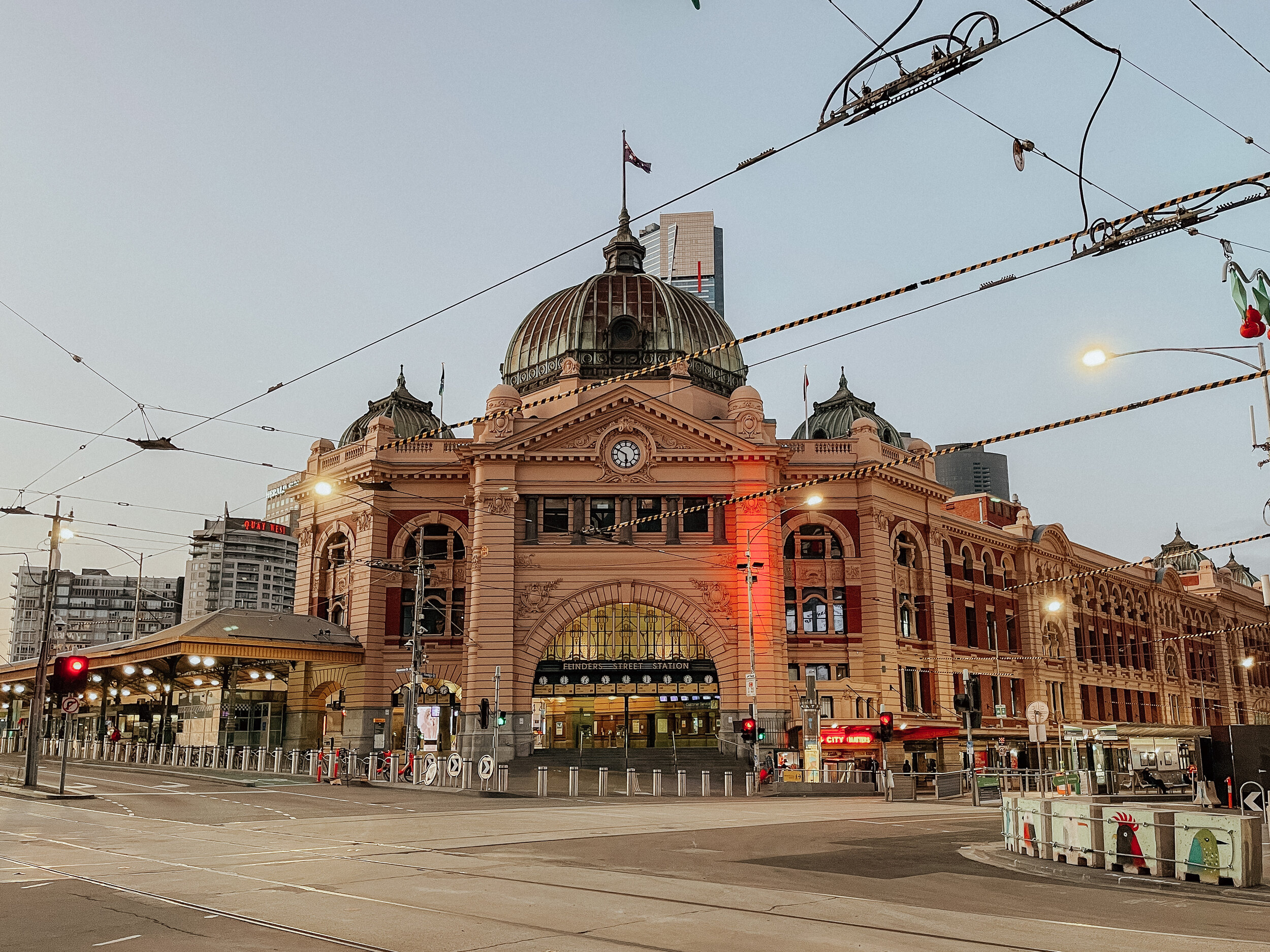 Facade of Flinders Street Train Station - Melbourne - Victoria - Australia