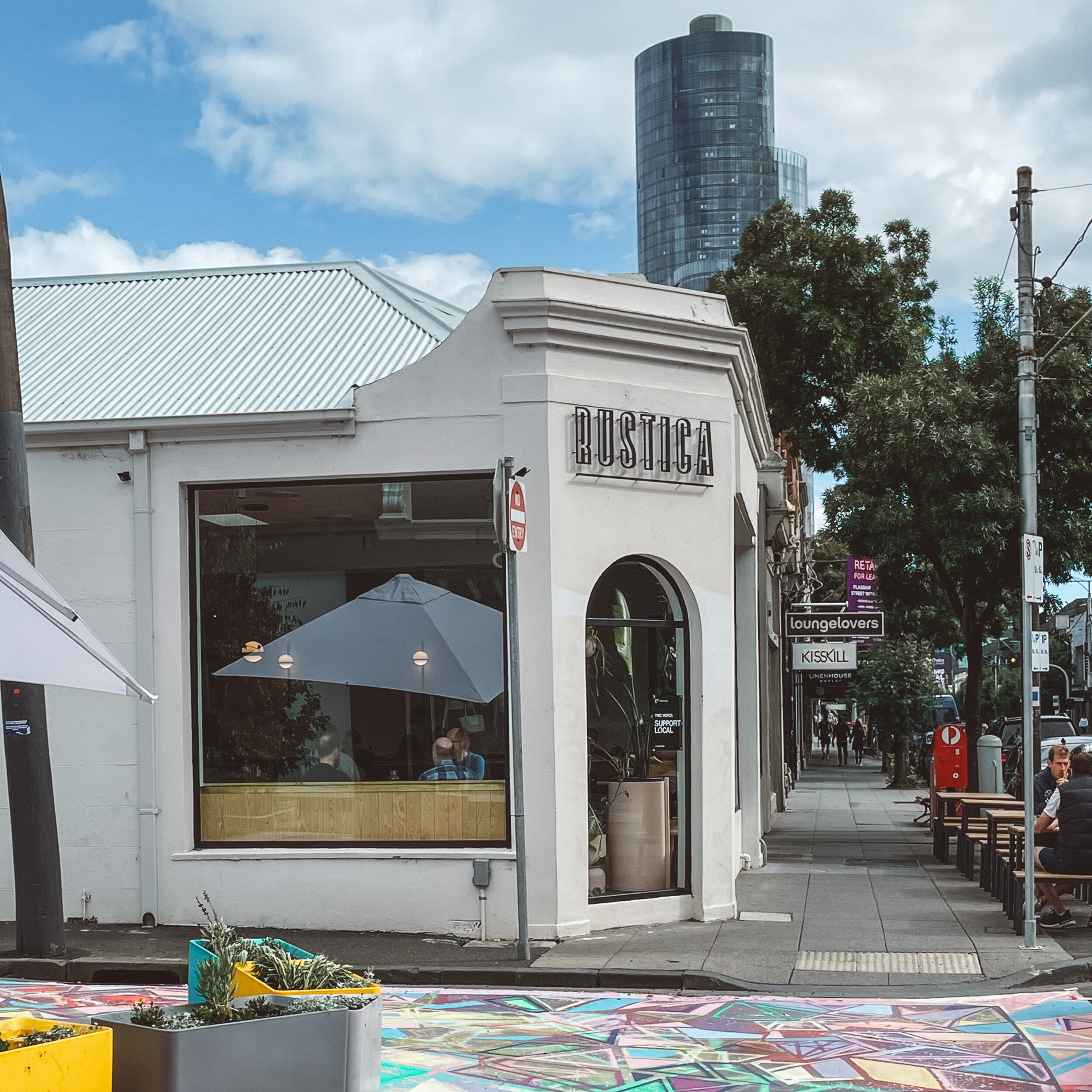 Front entrance of Rustica Cafe in South Yarra - Melbourne - Victoria - Australia