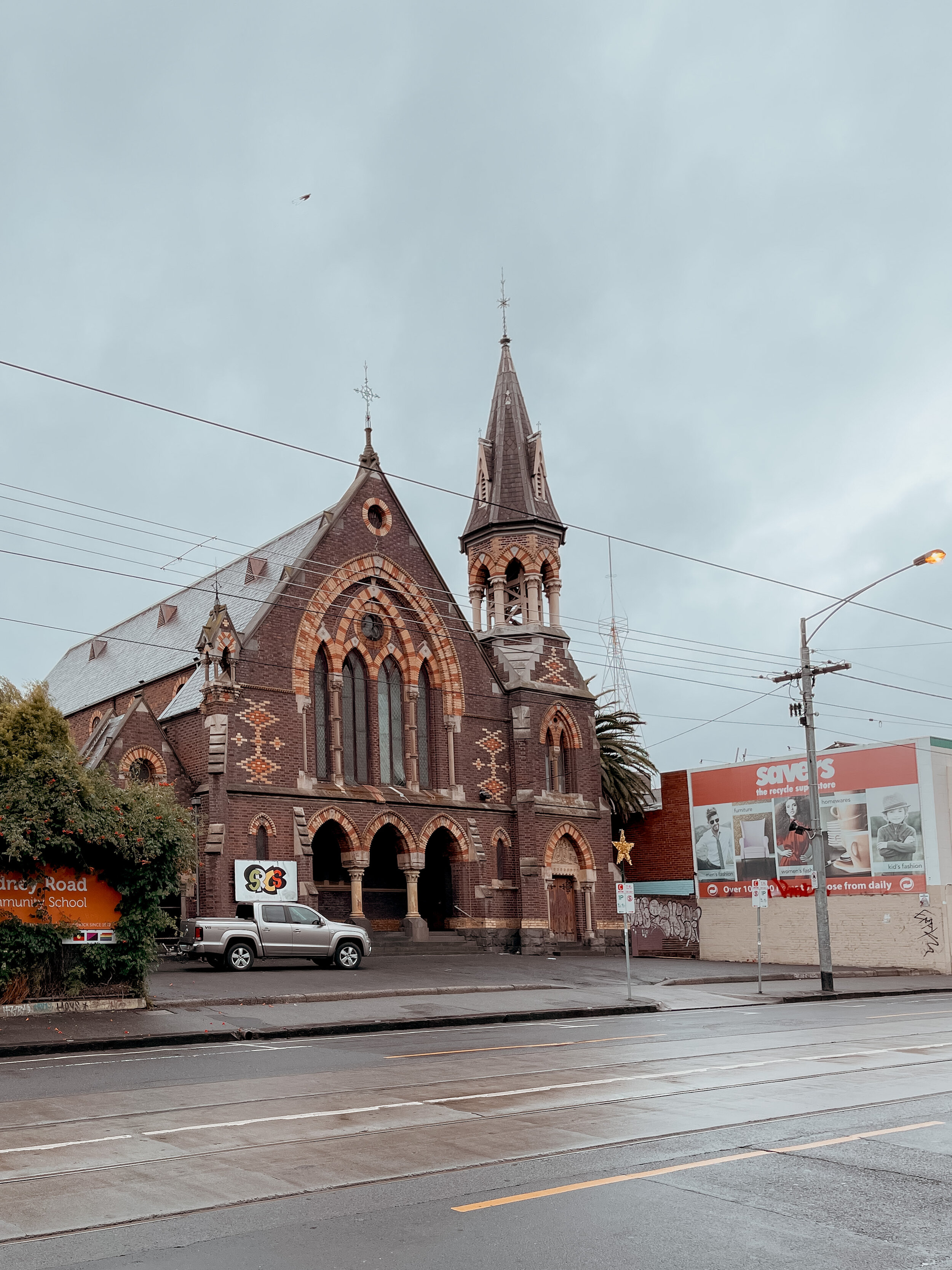 Church and a pick up truck - Brunswick - Melbourne - Victoria - Australia