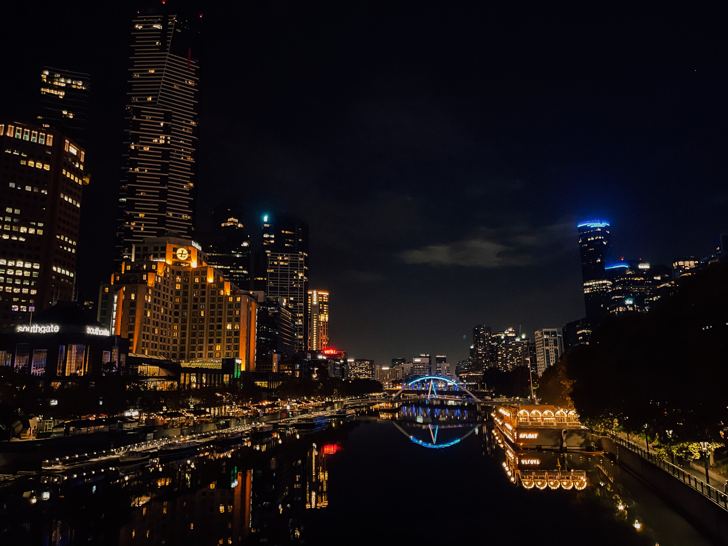 Yarra River by Night - CBD - Melbourne - Victoria - Australia
