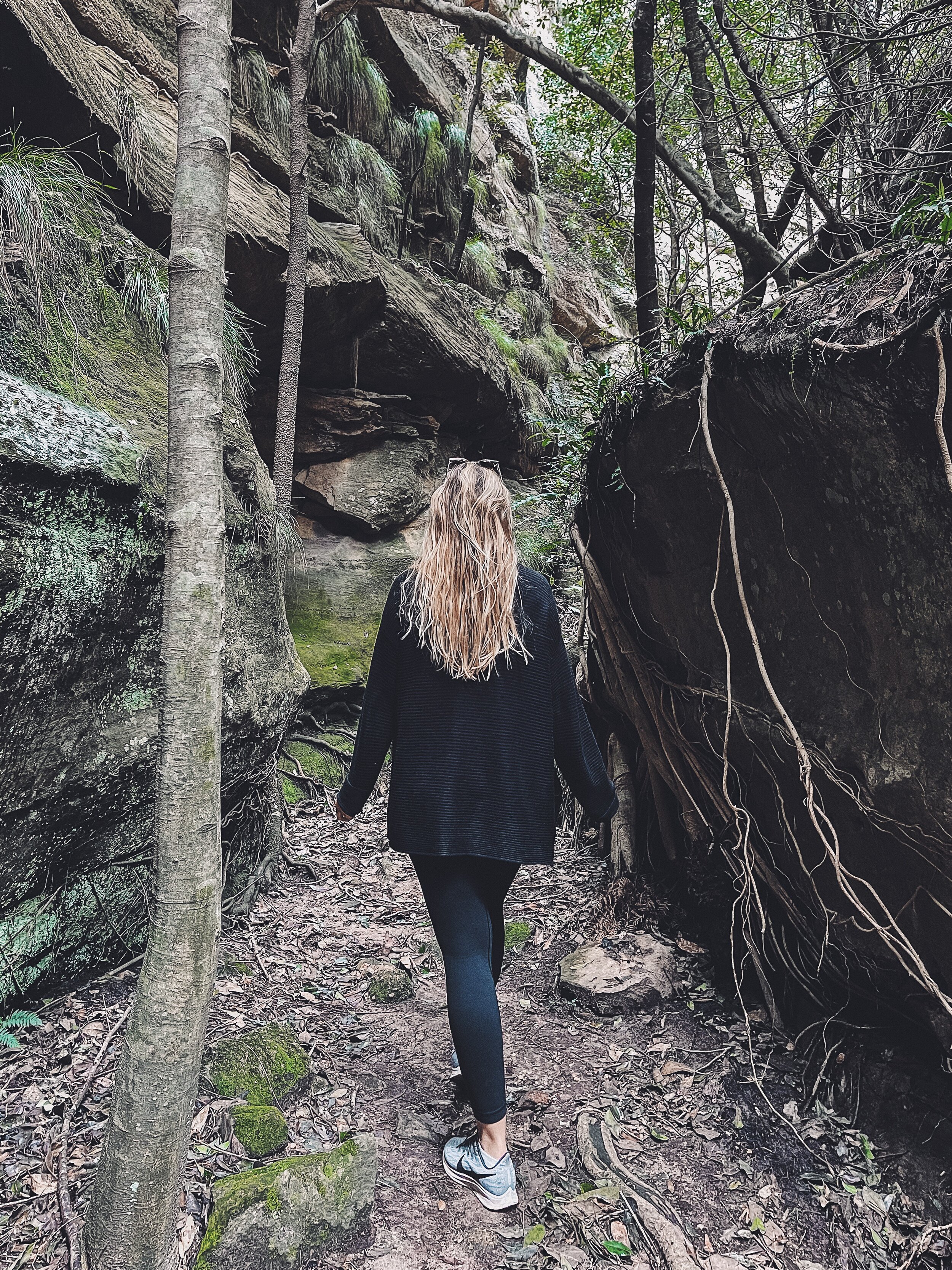 Blond girl walking - Ferntree Gully Reserve - Mudgee - New South Wales (NSW) - Australia