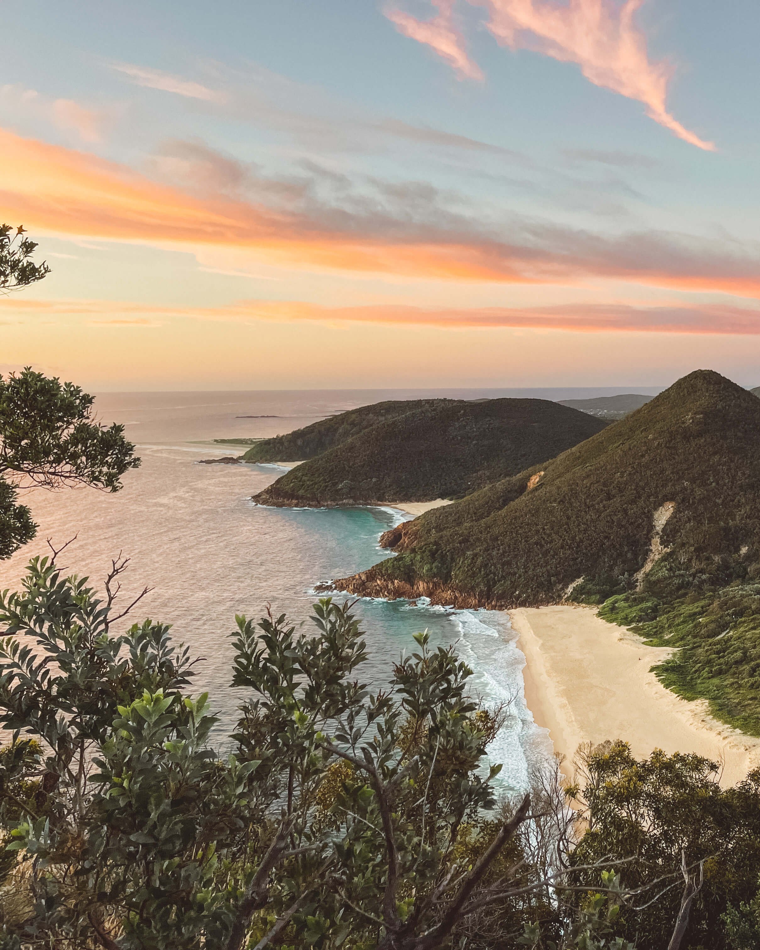 Shades of pink at sunrise - Mount Tomaree - Port Stephens - New South Wales (NSW) - Australia