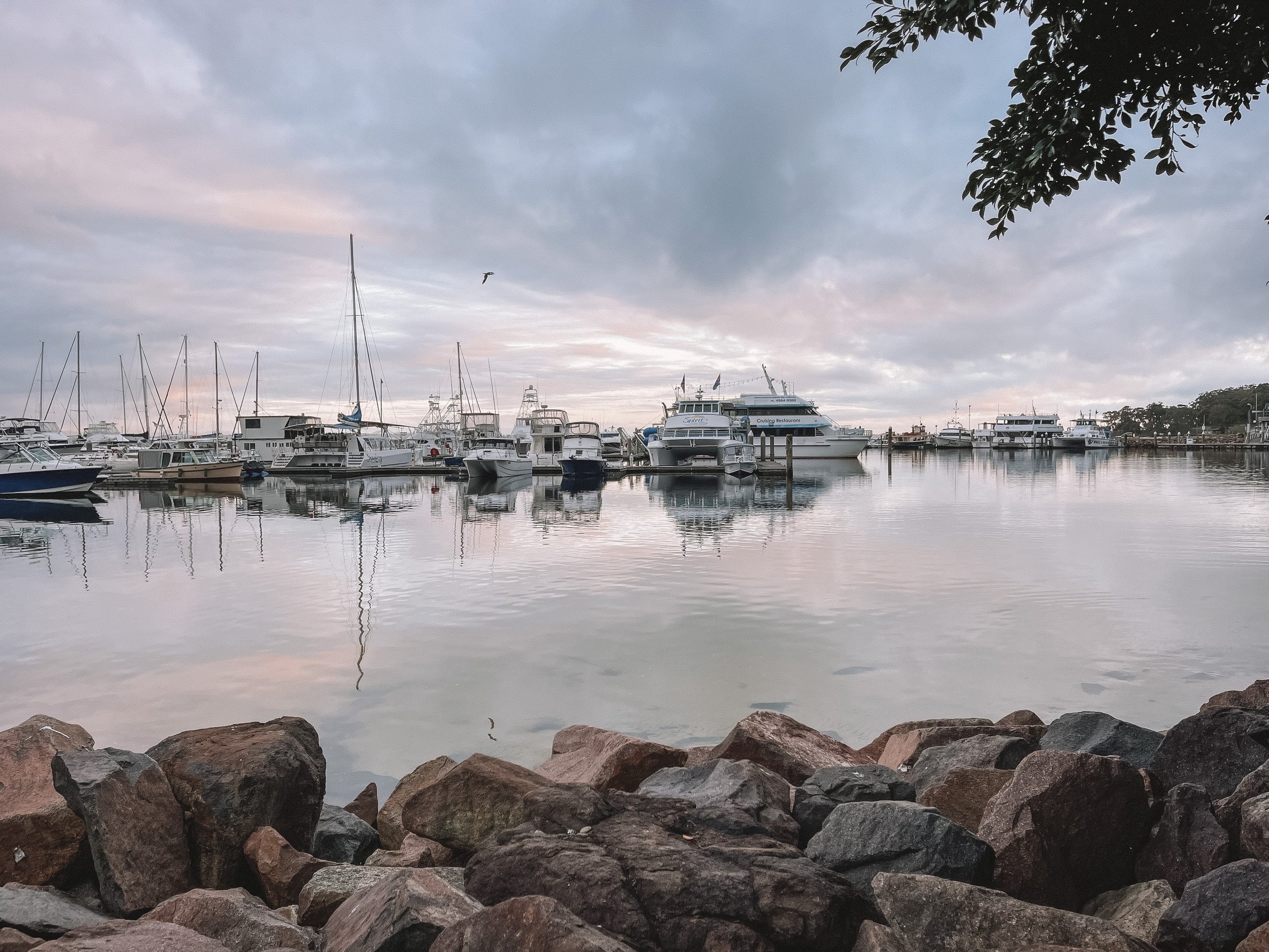 Sunrise in D'Albora Marinas - Nelson Bay - Port Stephens - New South Wales (NSW) - Australia