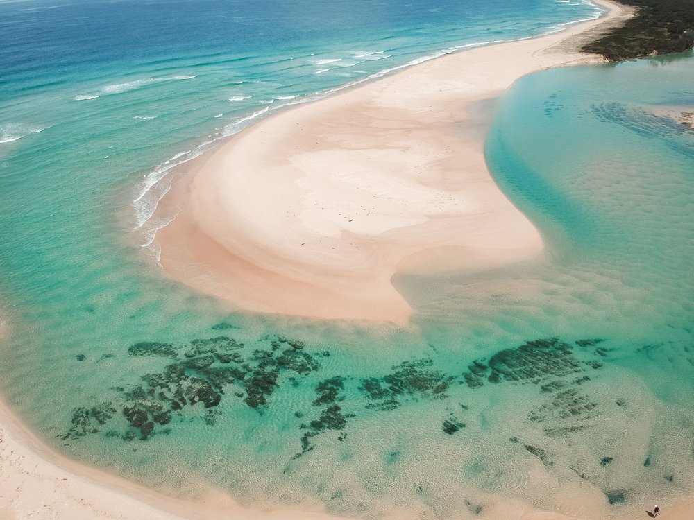 Amazing inlet at Valla Beach - DJI Drone Views - New South Wales (NSW) - Australia