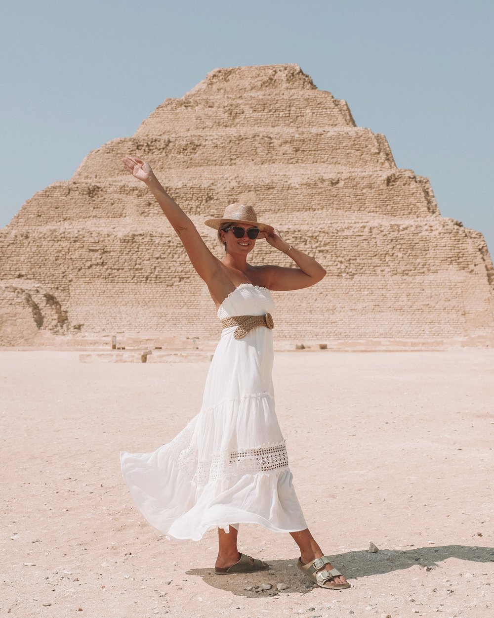 Posing in front of Saqqara Pyramid - Cairo - Egypt