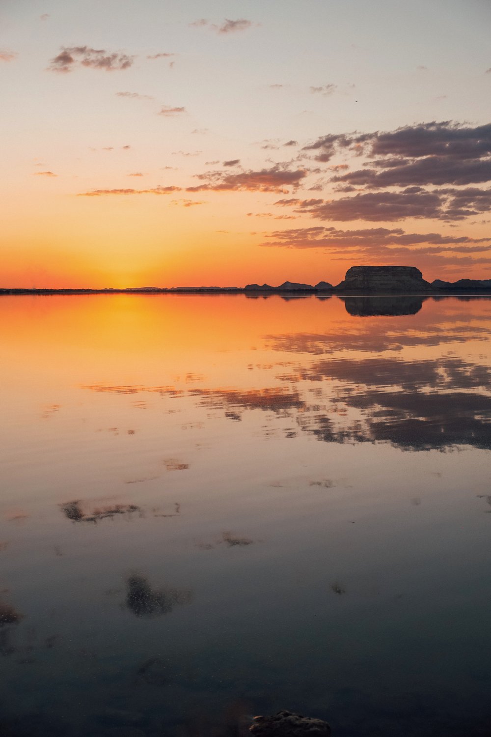 Incredible sunset at Fatnas Island - Siwa Oasis - Egypt