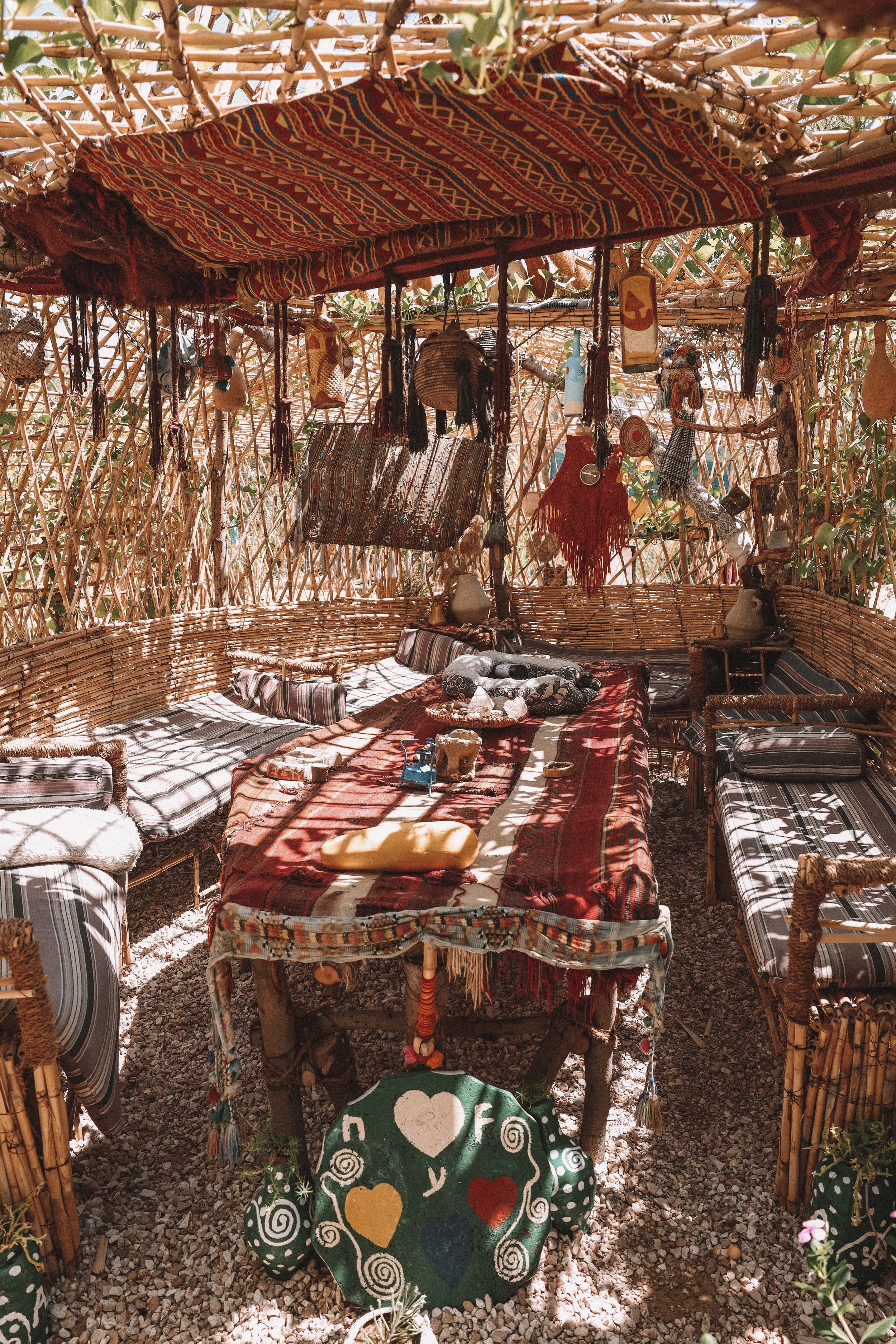 The beautiful terrasse setup at Ali Khaled Mountain Camp - Siwa Oasis - Egypt