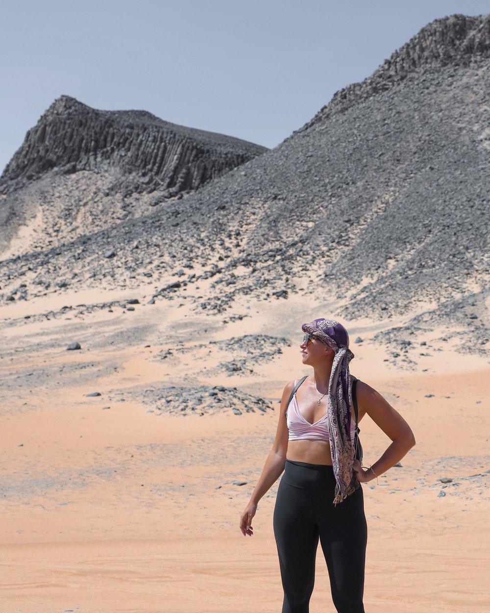 Posing in the Black Desert - Western Desert of Egypt