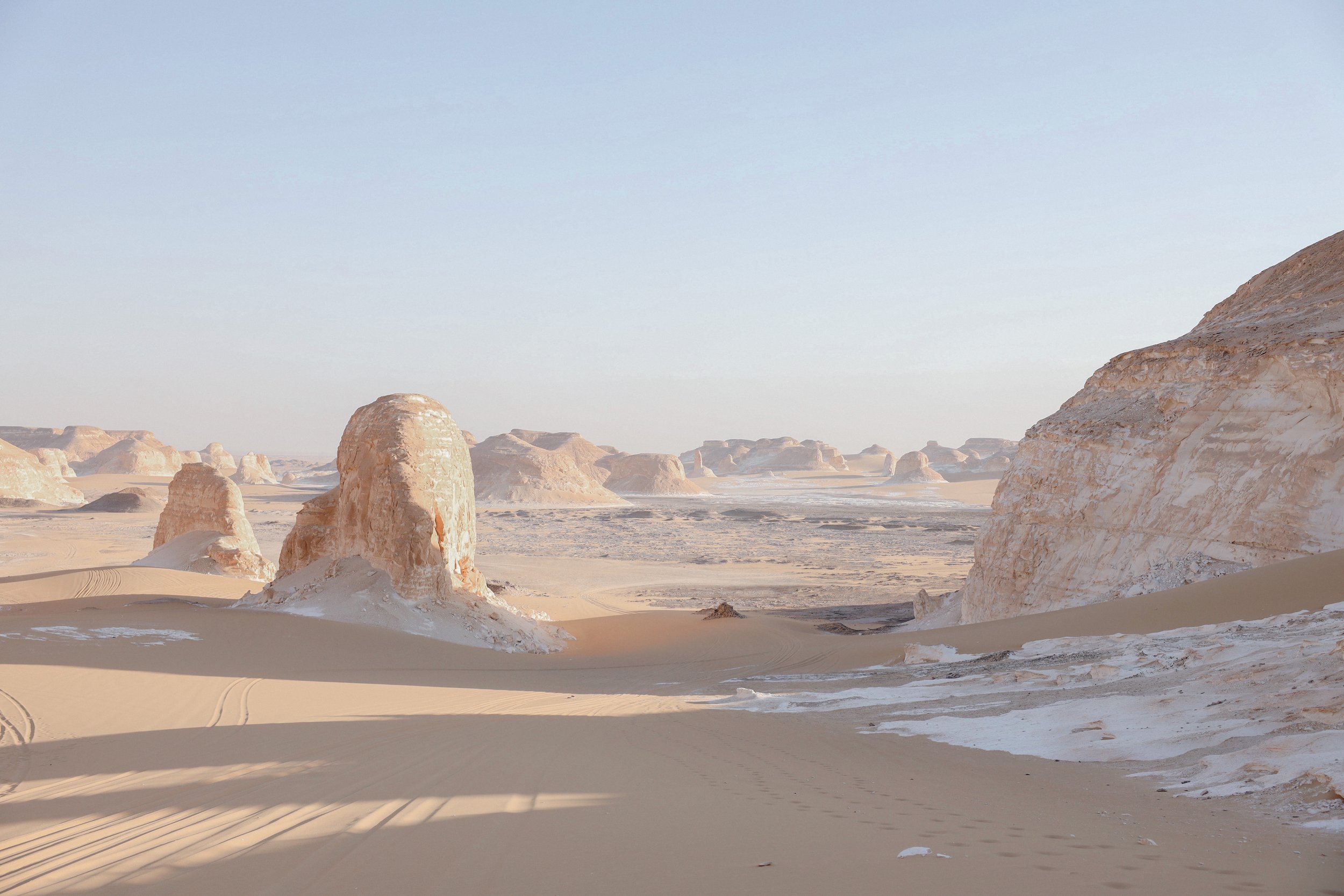 The rock formations of Aqabat Valley - Western Desert of Egypt