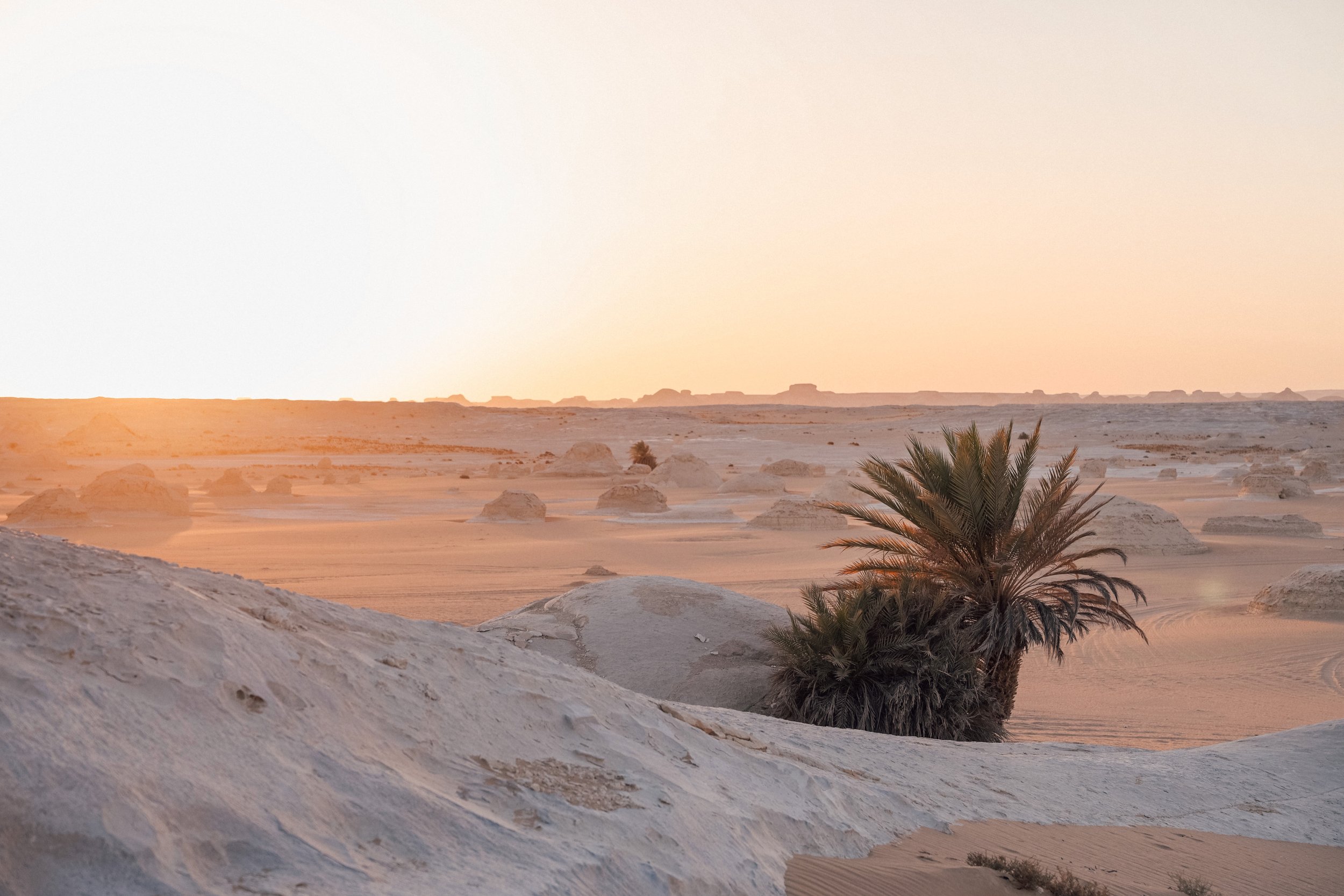 Last light of the day - White Desert - Western Desert of Egypt
