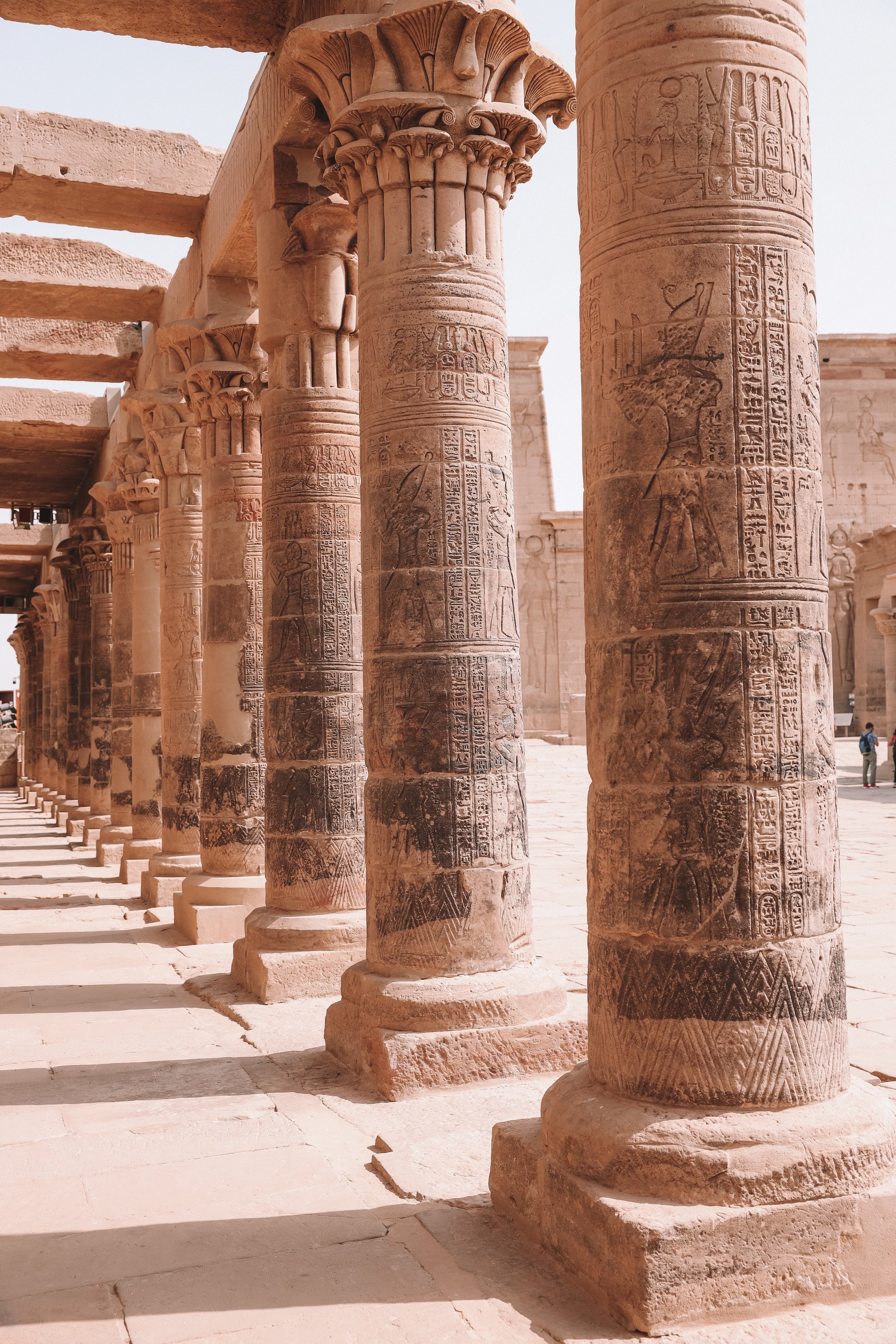 Columns - Philae Temple - Aswan - Egypt