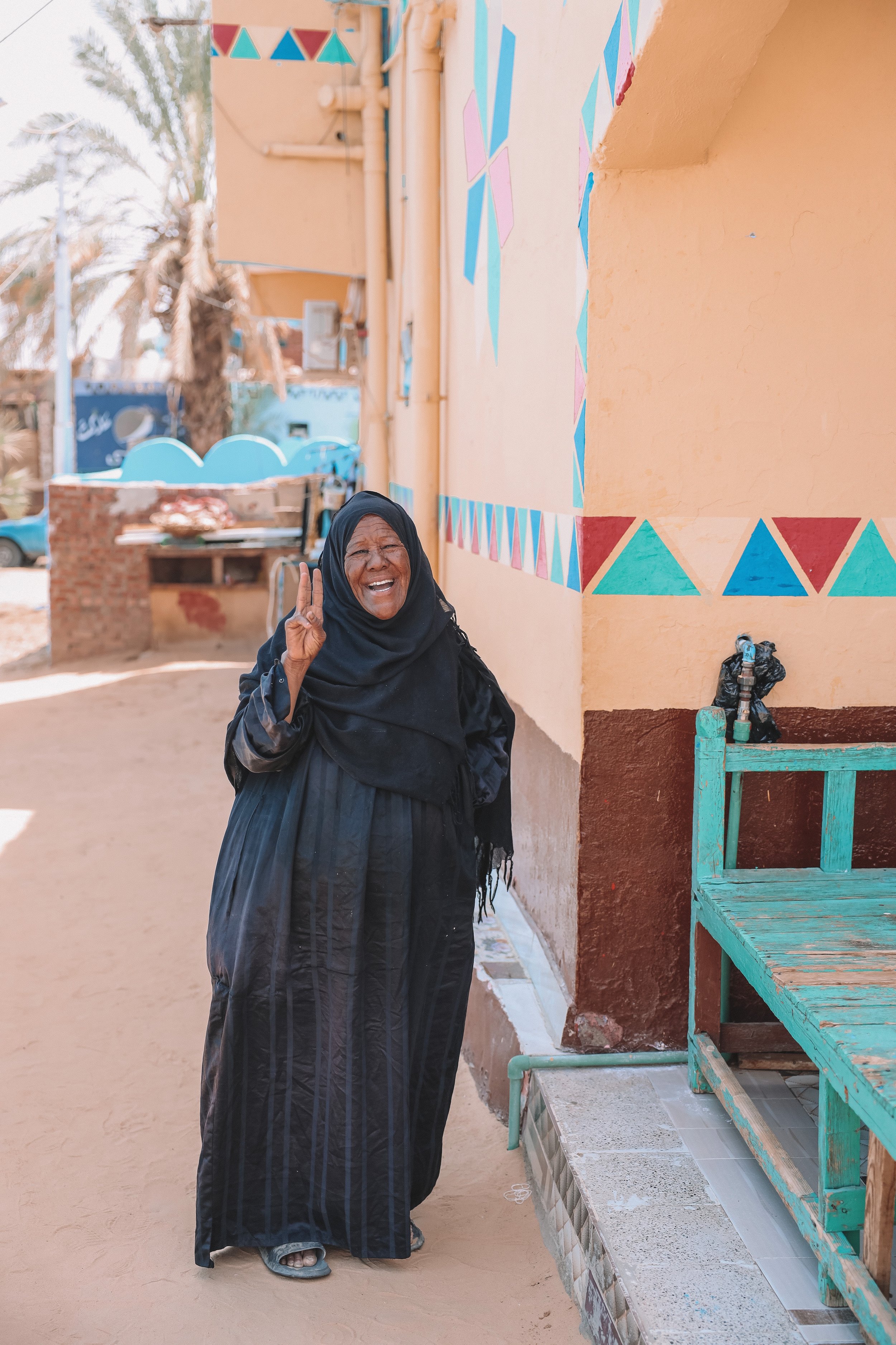 A local Nubian woman striking a pose - Nubian Village - Aswan - Egypt