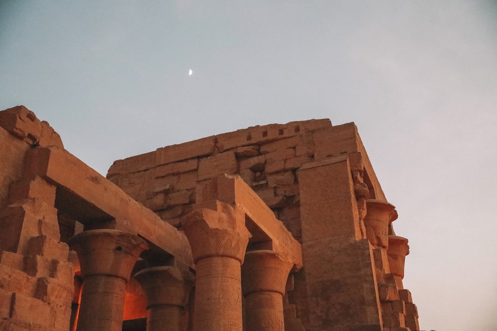 Moonrise - Kom Ombo temple - Egypt