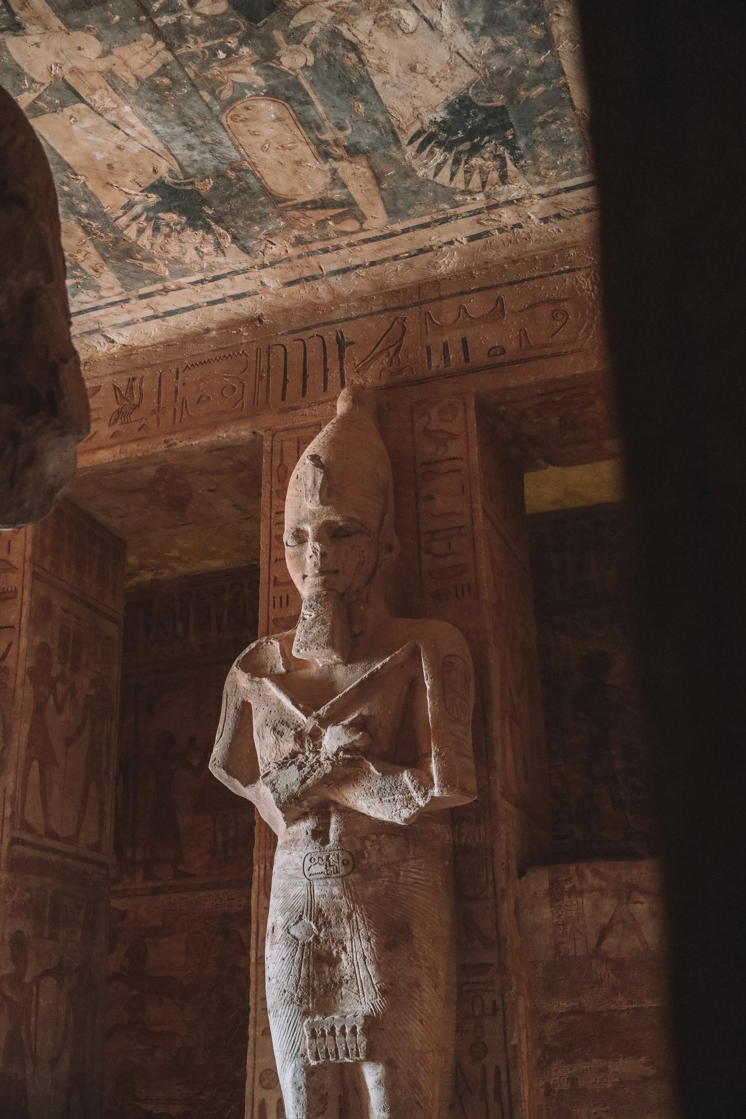 Close up on Ramses II statue - Abu Simbel - Egypt