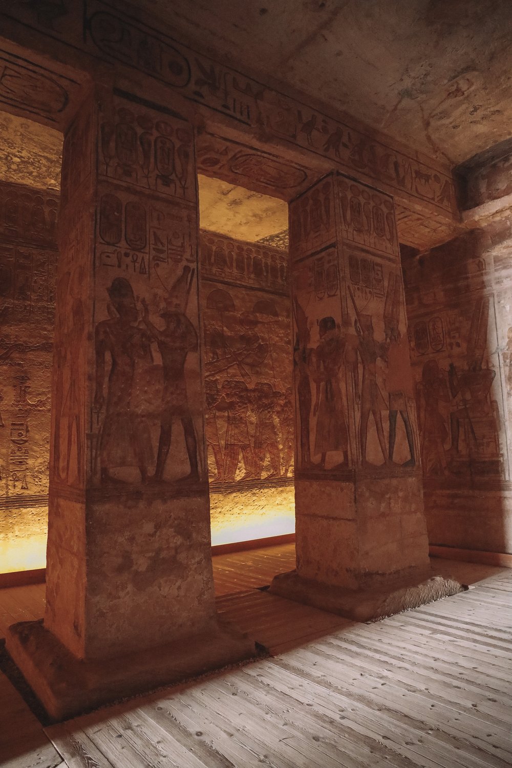 Squared columns - Abu Simbel - Egypt